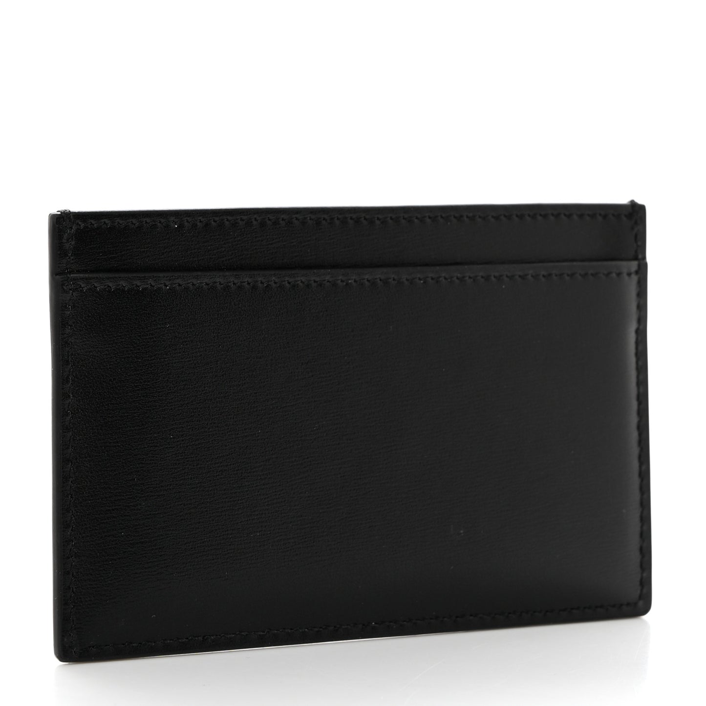 Smooth Lambskin Triomphe Card Holder Black