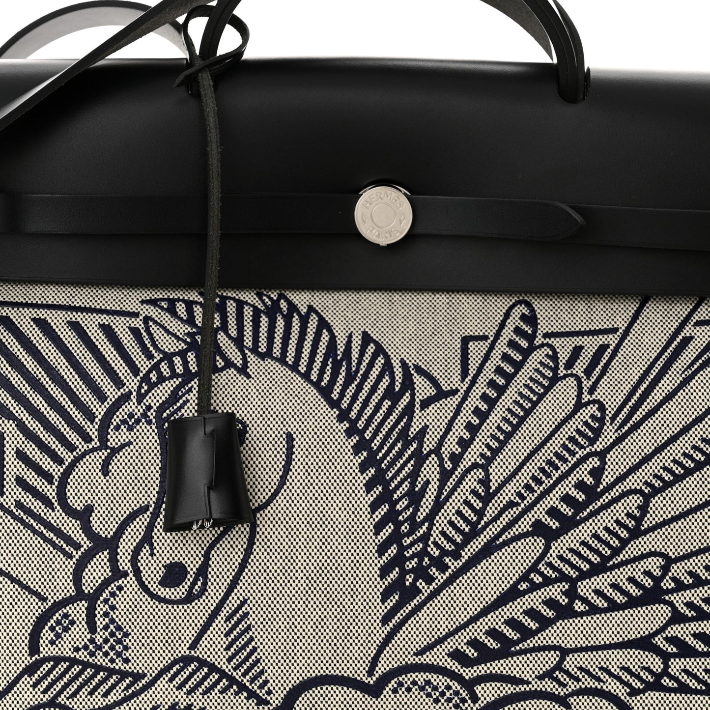 Vache Hunter Toile H Pegase Pop Herbag Zip Retourne 39 MM Bleu Indigo Ecru Black