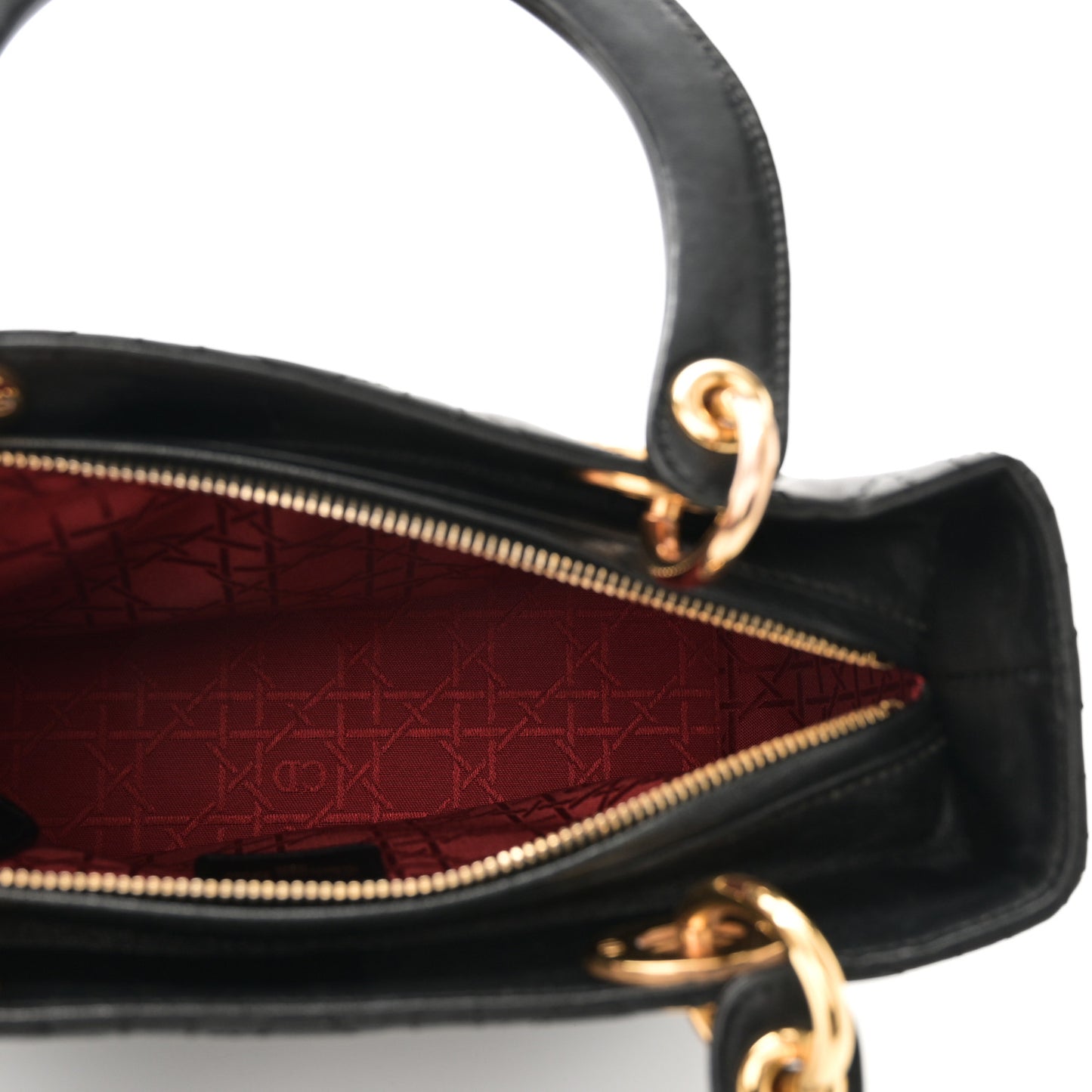 Lambskin Cannage Medium Lady Dior Black