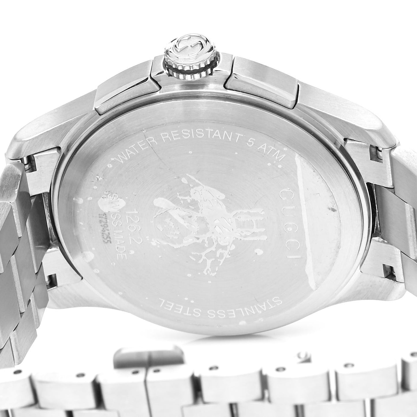 Stainless Steel 44mm G-Timeless Bee Chronograph Quartz Watch Black