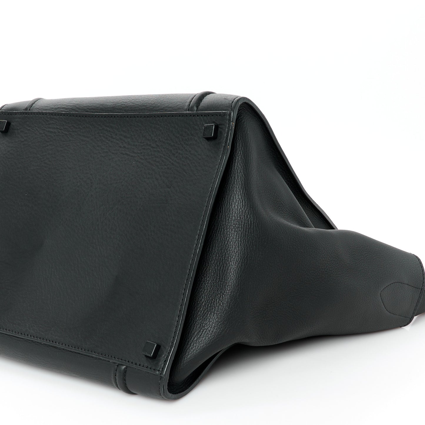 Grained Calfskin Medium Phantom Luggage Black