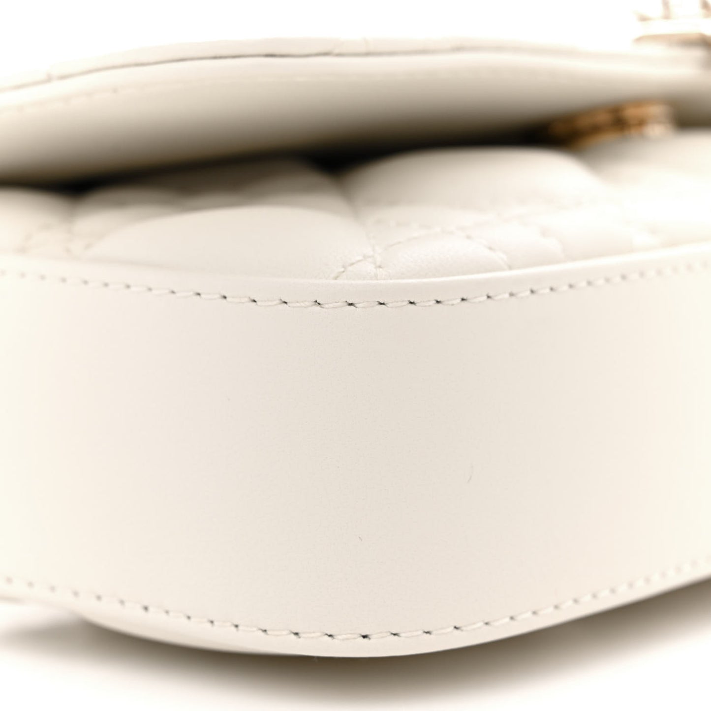 Lambskin Cannage Dior Talk Phone Pouch Latte