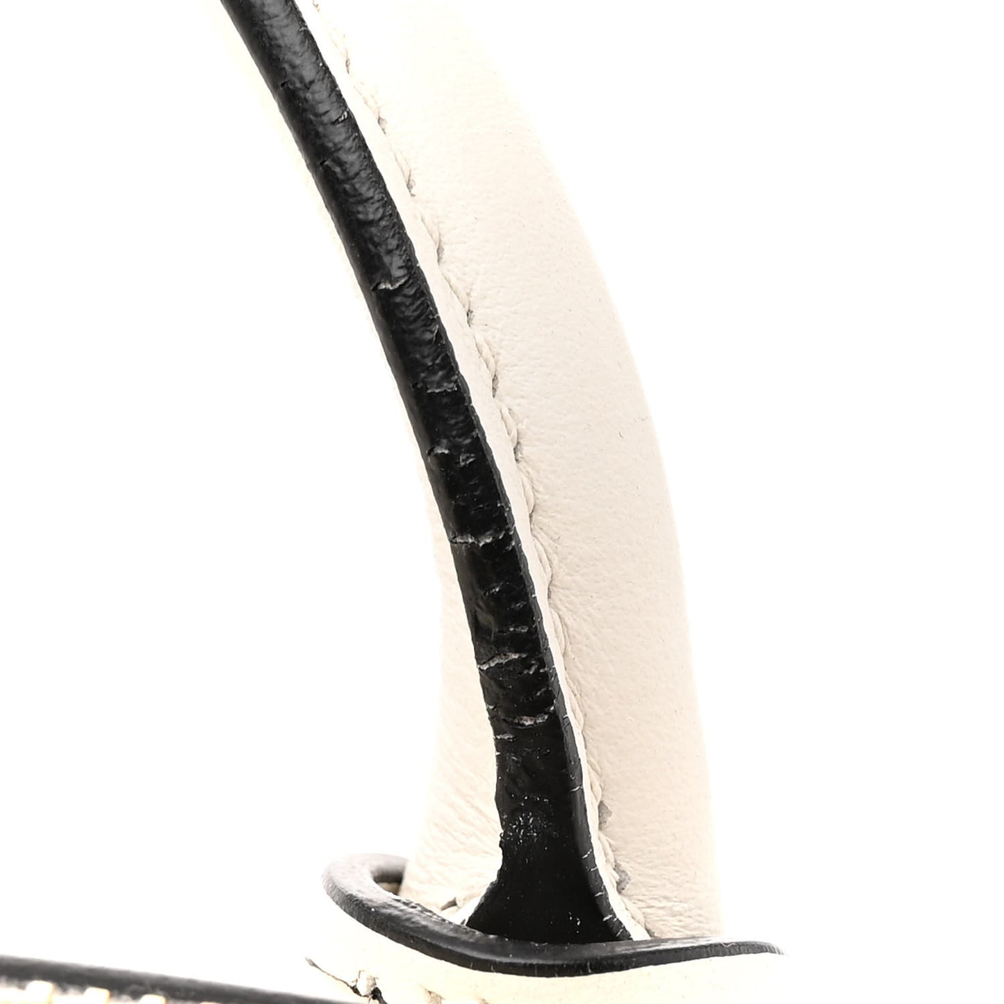Saffiano City Calfskin Greche Paradigme Bag White Black