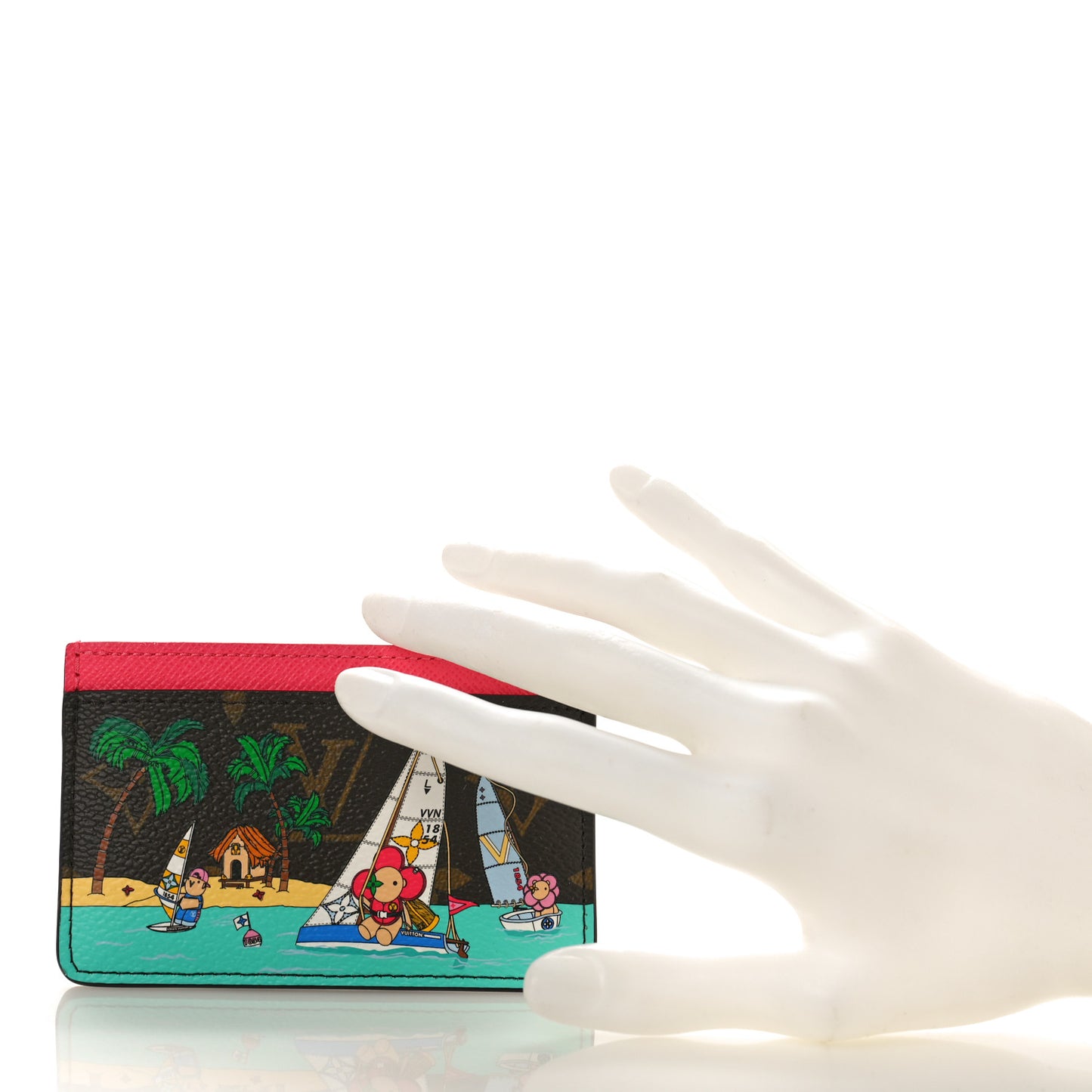 Monogram 2023 Christmas Animation Sailing Vivienne Cardholder Dragonfruit Pink