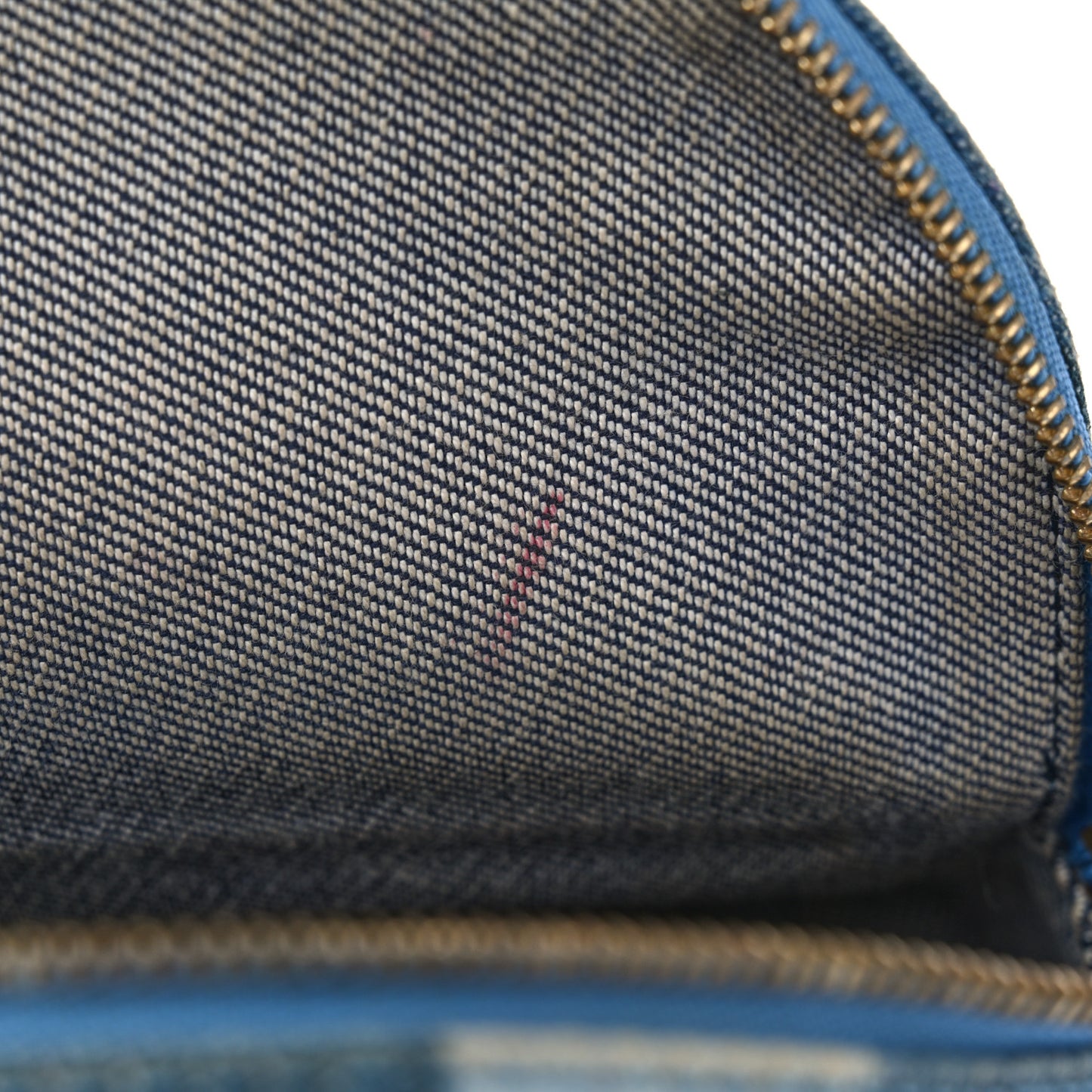 Denim Damier Monogram Patchwork Palm Springs Backpack Mini Blue Rouge