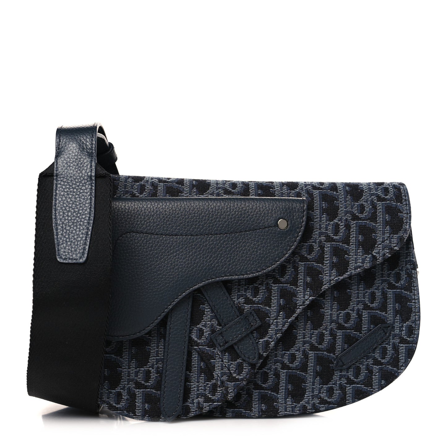 Oblique Saddle Messenger Pouch Blue