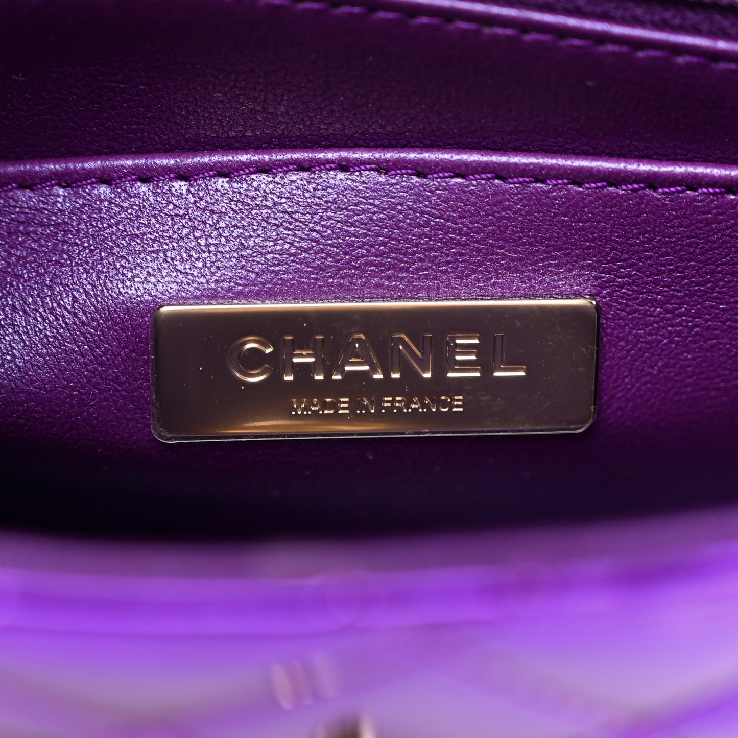 Mirror Calfskin Metallic Calfskin Quilted Hollywood Boulevard Mini Flap With Star Coin Purse Purple