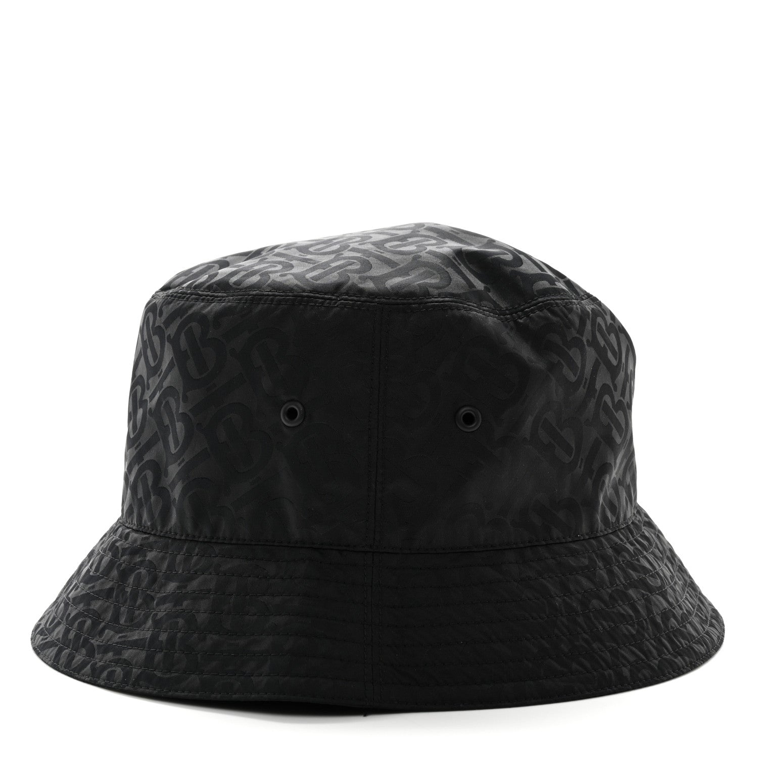 Burberry Nylon Jacquard TB Monogram Bucket Hat XL Black 3 of 7