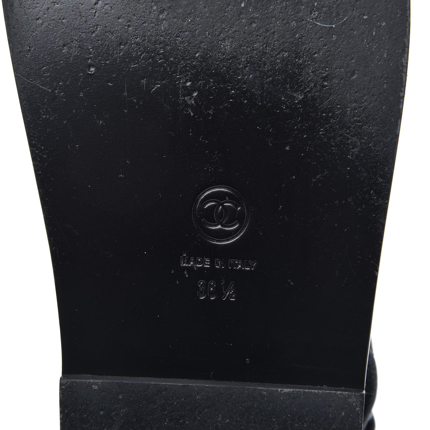 Grained Calfskin Velcro Dad Sandals 36.5 Black