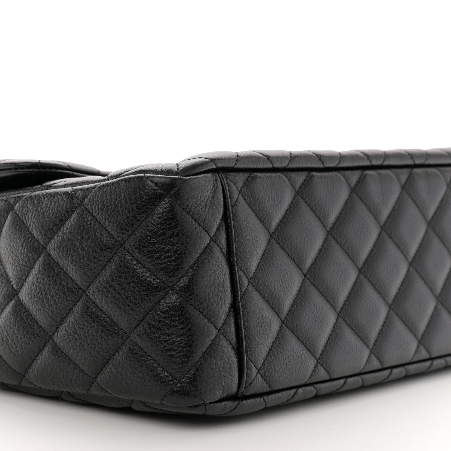 Chanel Grained Calfskin Quilted XXL Travel Flap Bag Black 9 of 10