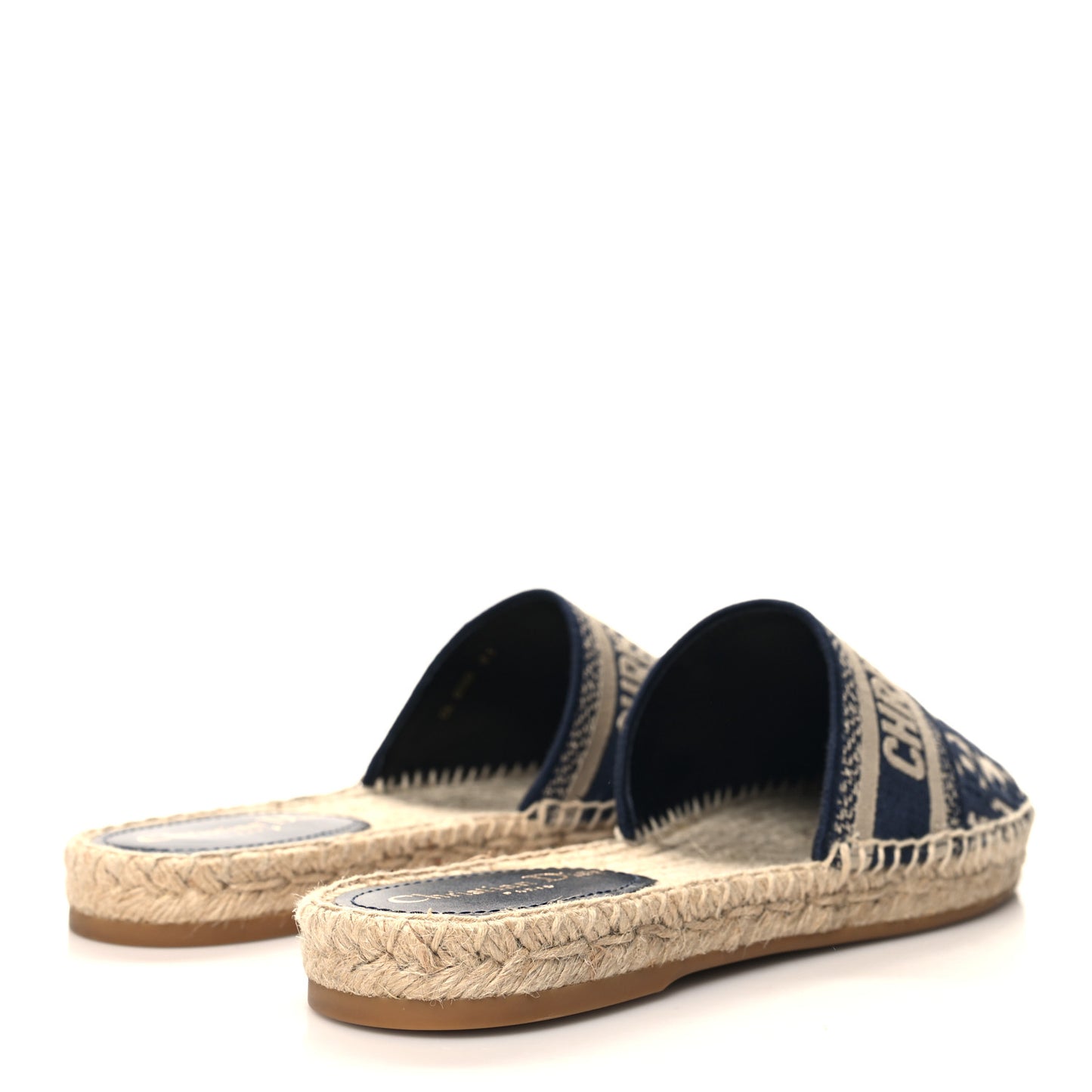 Oblique Embroidered Granville Espadrille 15mm Slippers 41 Deep Blue