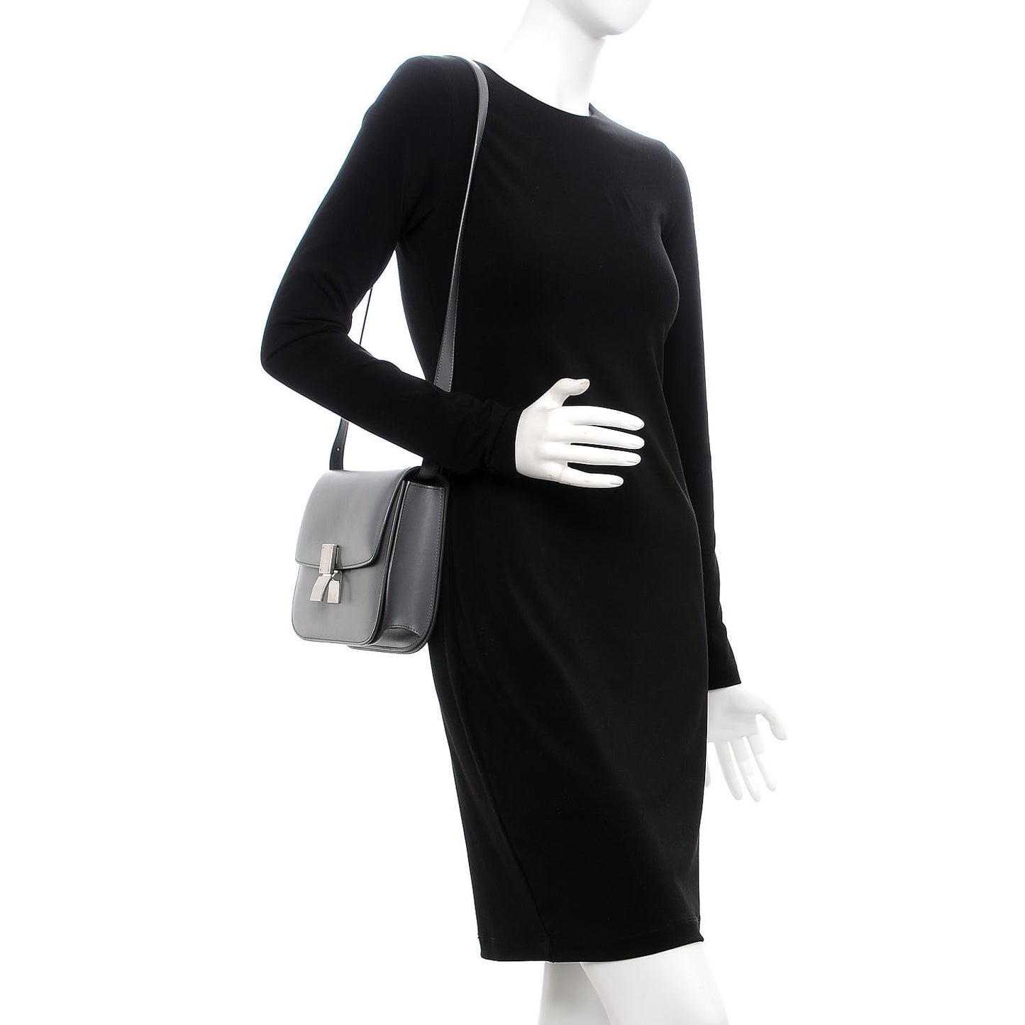 Box Calfskin Medium Classic Box Flap Bag Kohl
