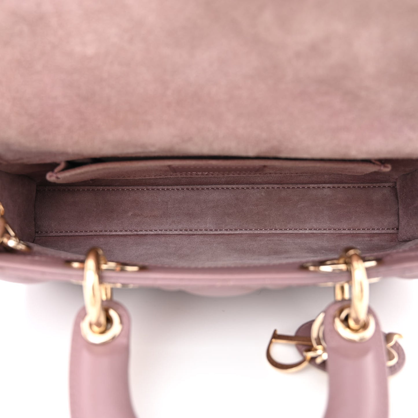 Lambskin Cannage Small Lady D-Joy Peony Pink