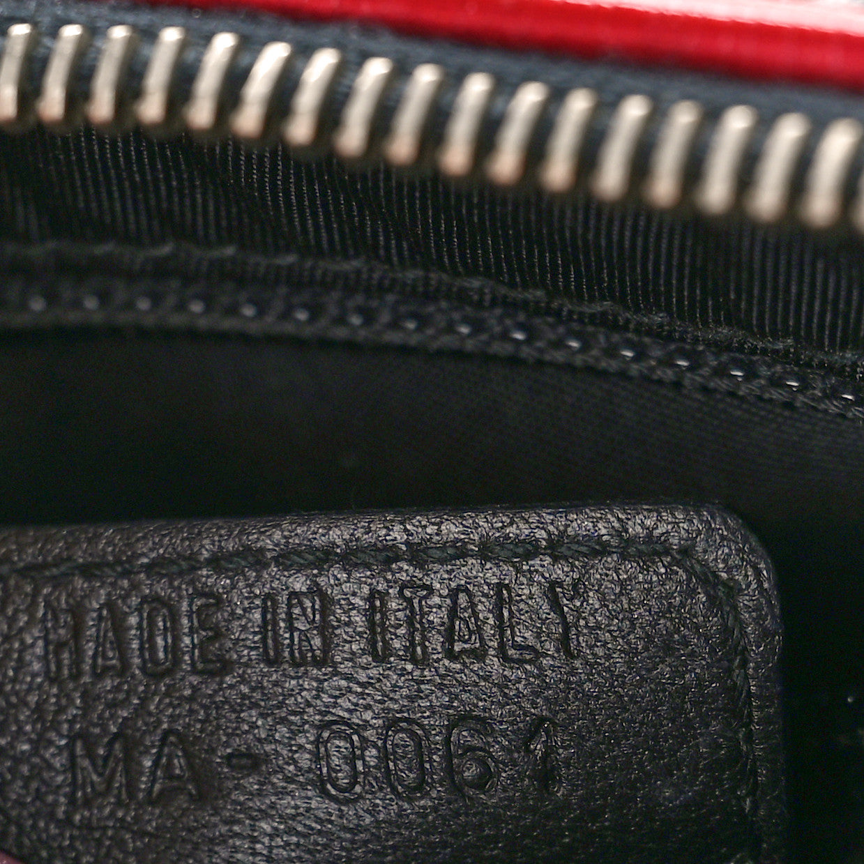 Calfskin Patent Trailer Trash Cadillac Shoulder Bag Black Red