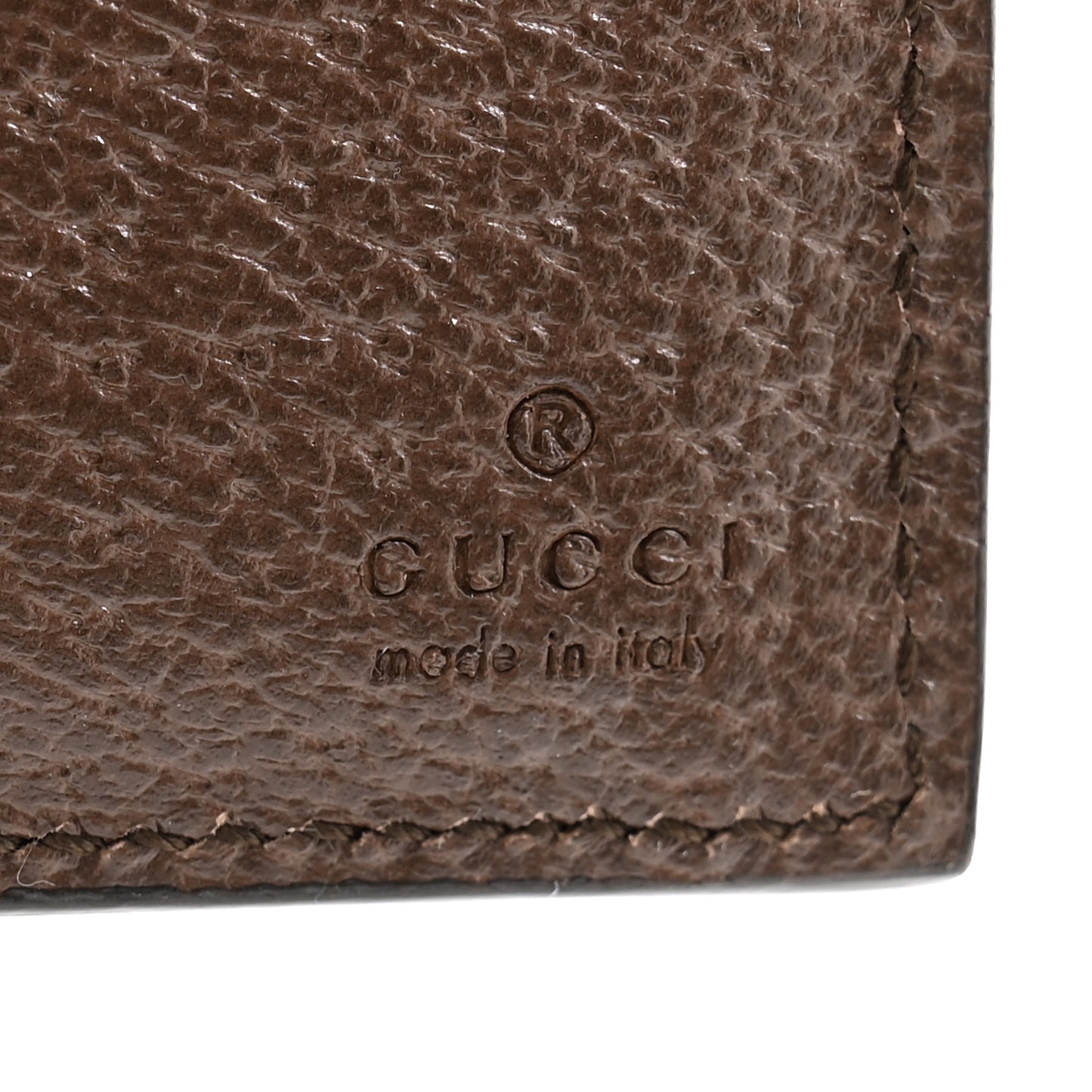 GG Supreme Monogram Textured Dollar Calfskin Web Ophidia Overlay Zip Around Card Case Wallet Beige Ebony New Acero