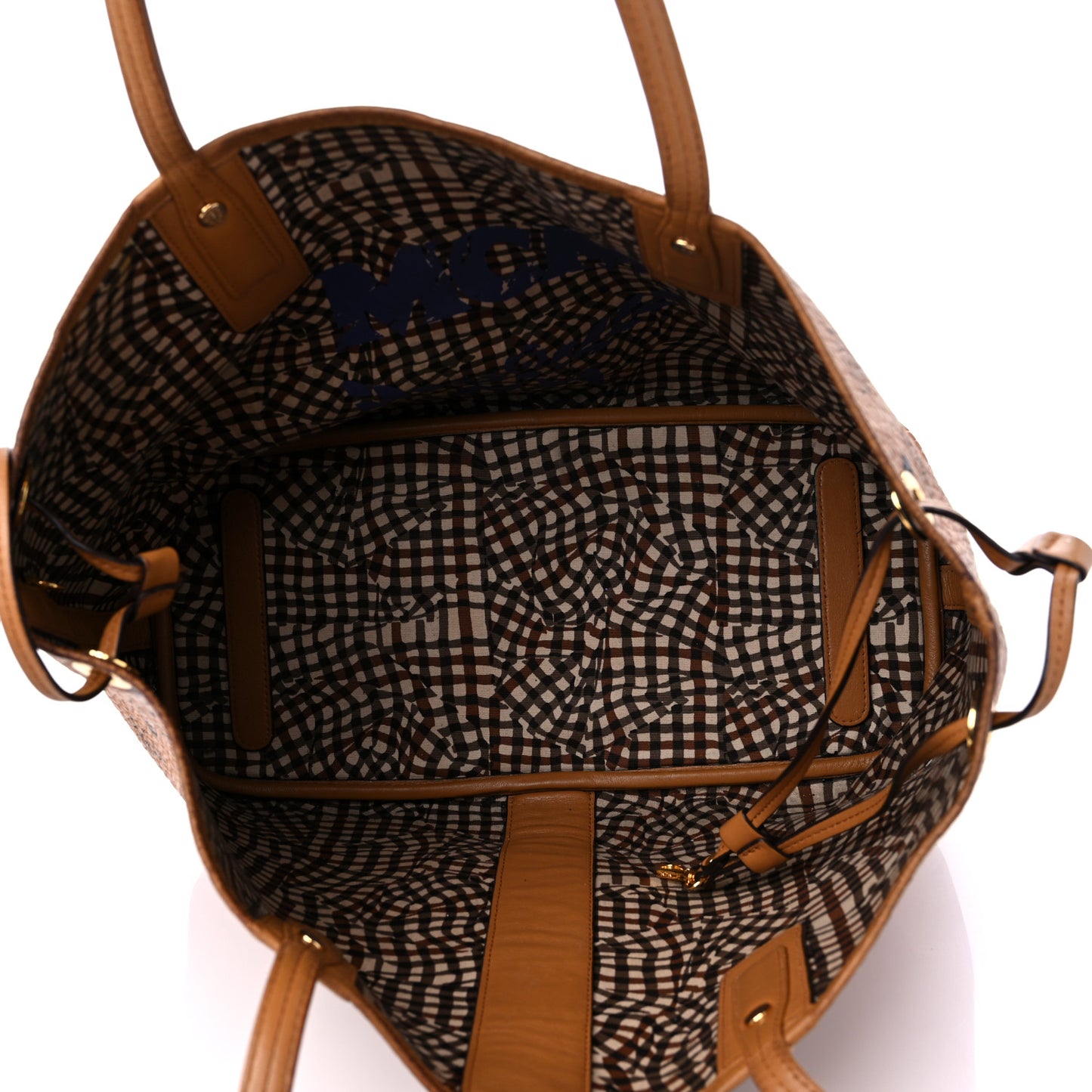 Visetos Medium Liz Reversible Shopper Tote Cognac