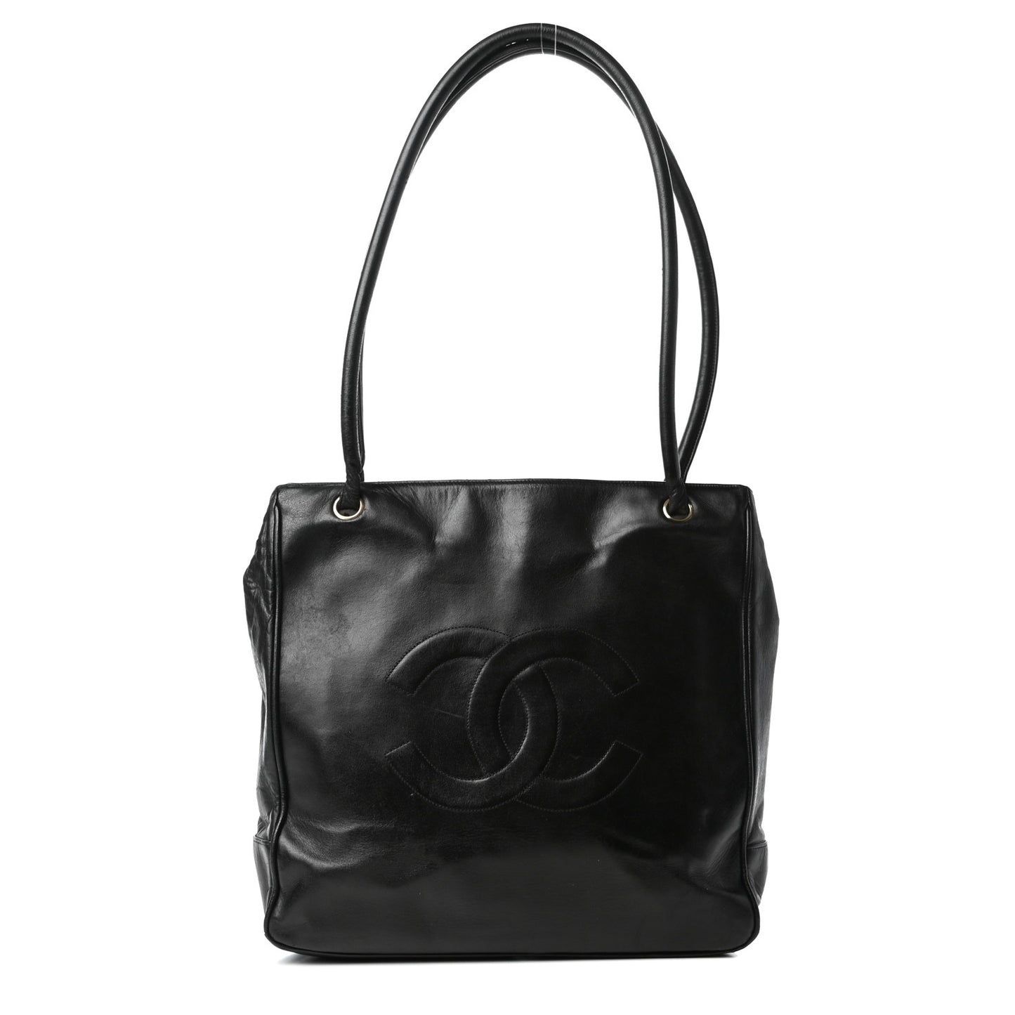 Lambskin CC Shoulder Bag Black