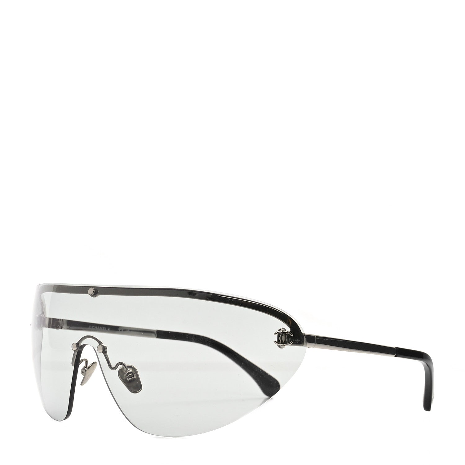Chanel Metal Shield Sunglasses 71654 Silver 1682137 – FASHIONPHILE