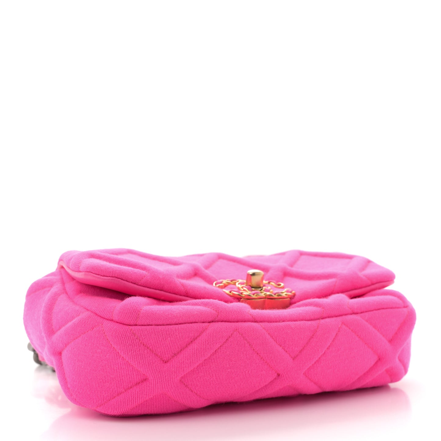 Jersey Quilted Chanel 19 Waist Bag Pink