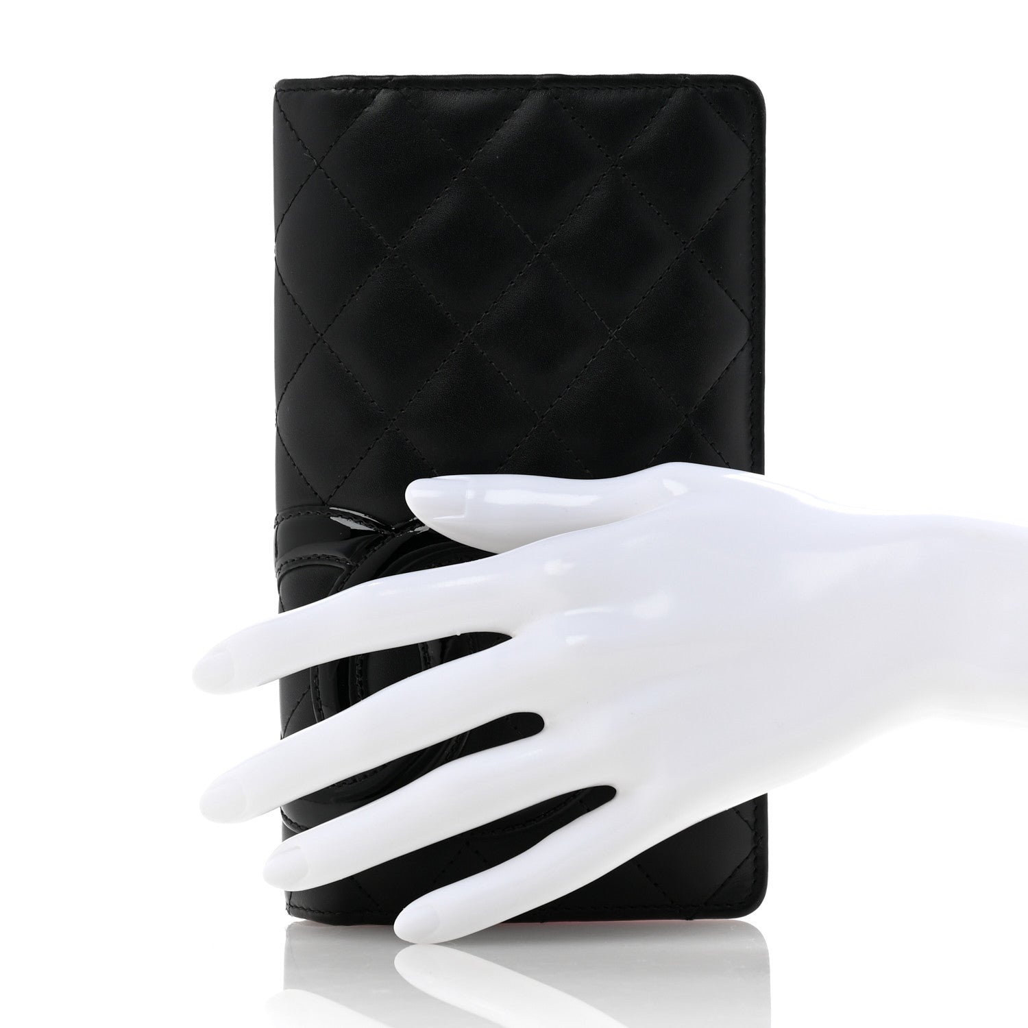 Chanel Calfskin Quilted Cambon Yen Wallet Black 2 of 11
