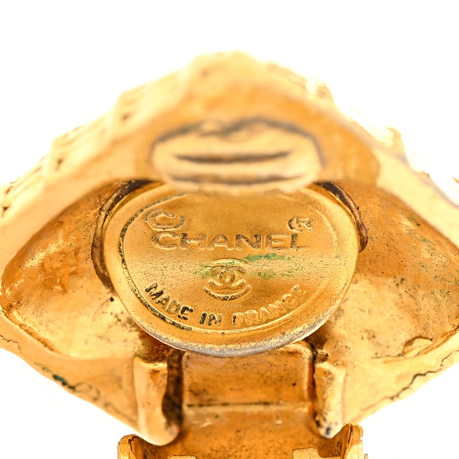 Chanel Metal CC Bow Drop Clip On Earrings Gold 3 of 6