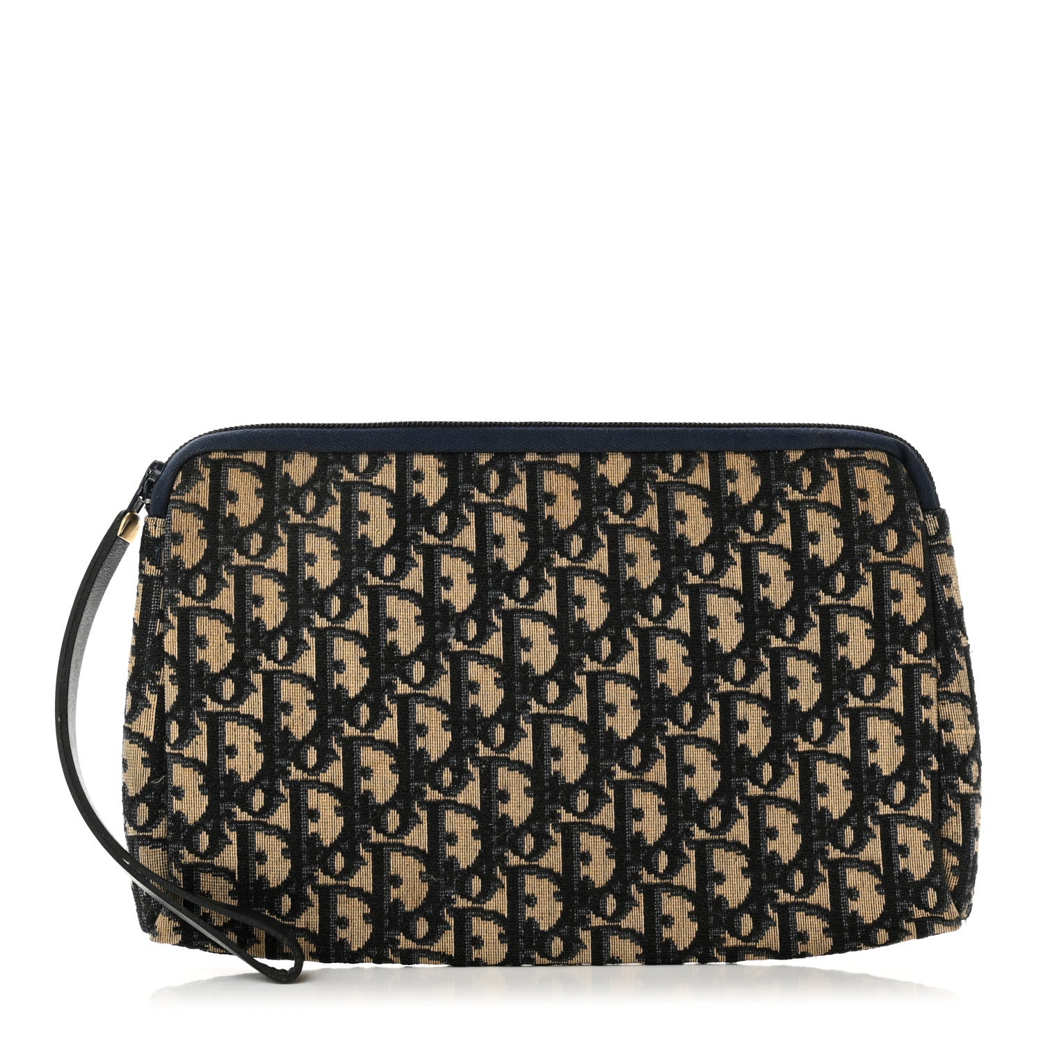 Christian Dior Monogram Wristlet Clutch Navy Blue 1 of 6