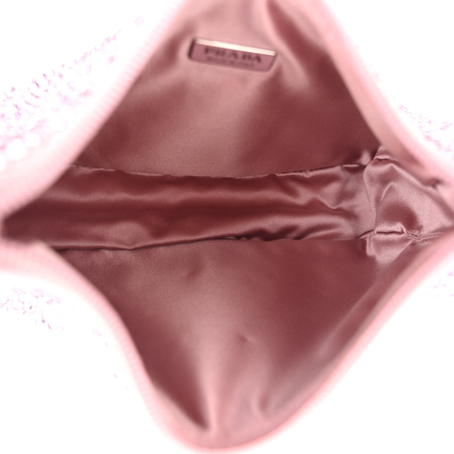 Satin Crystal Mini Re-Edition 2000 Bag Alabastro