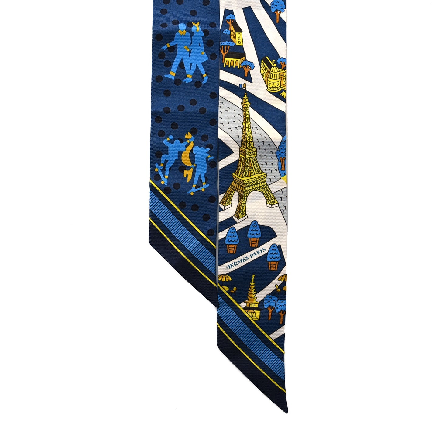 Silk Les Nouveaux Amoureux de Paris Twilly Bleu Moyen White