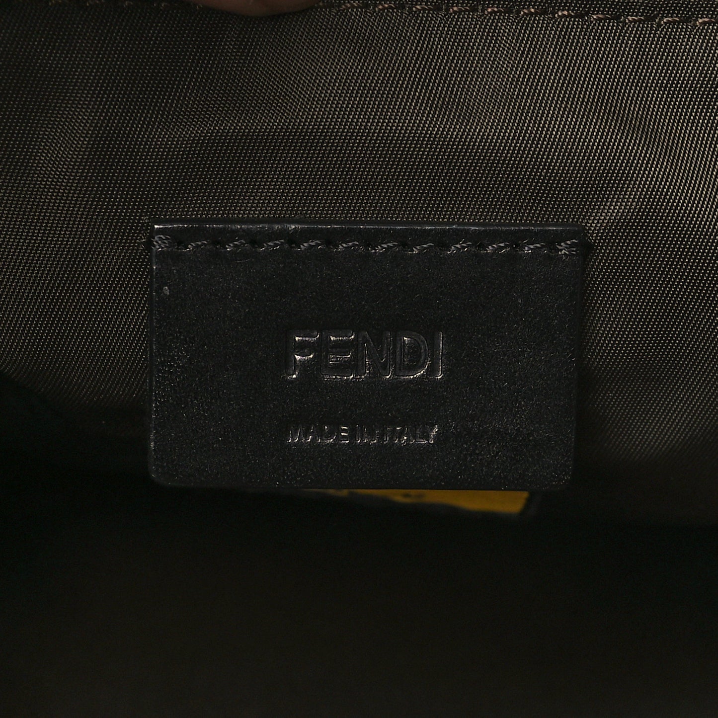 Econyl Nylon Cuoio Romano Monochrome Large Baguette Messenger Bag Ebano