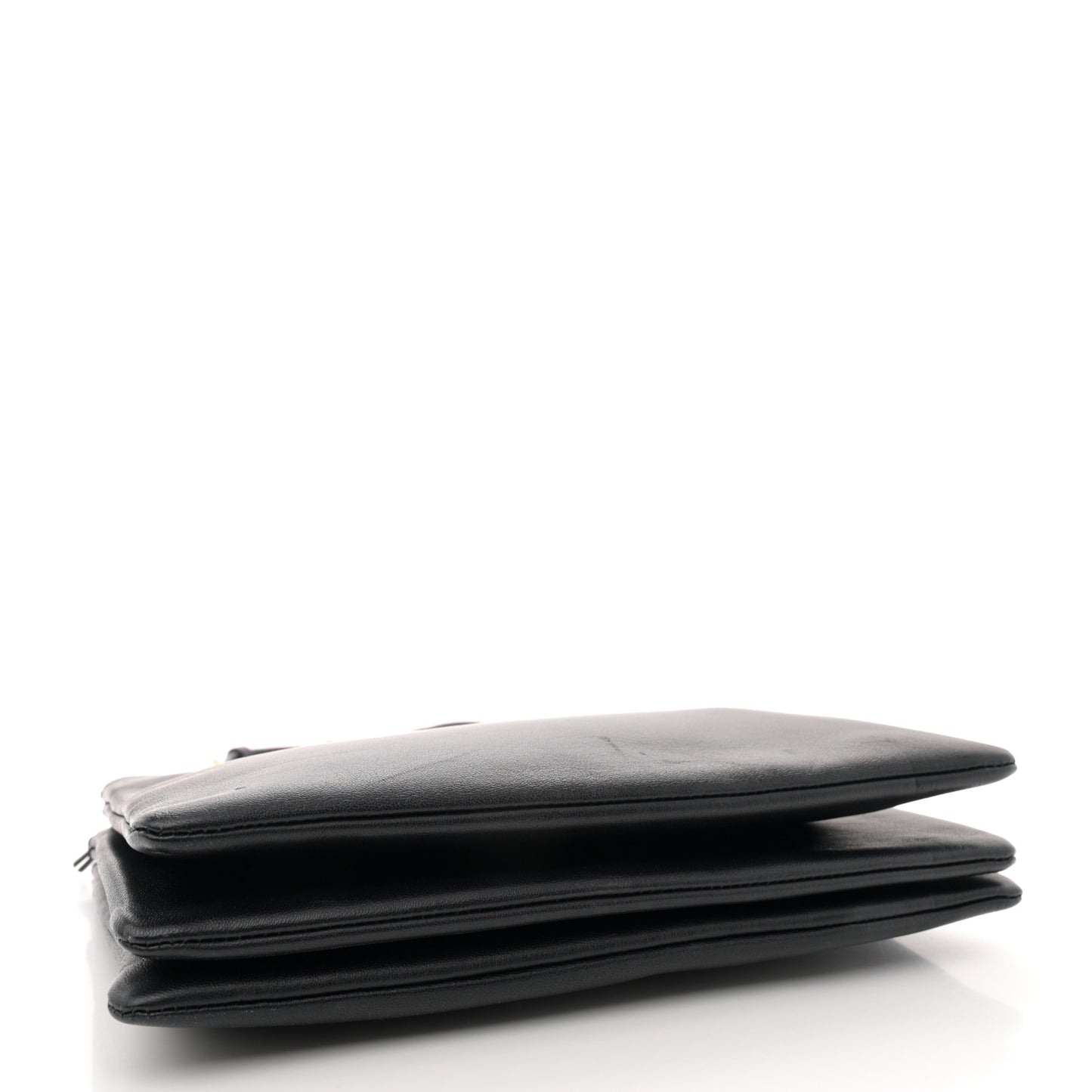 Lambskin Large Trio Crossbody Bag Navy Blue