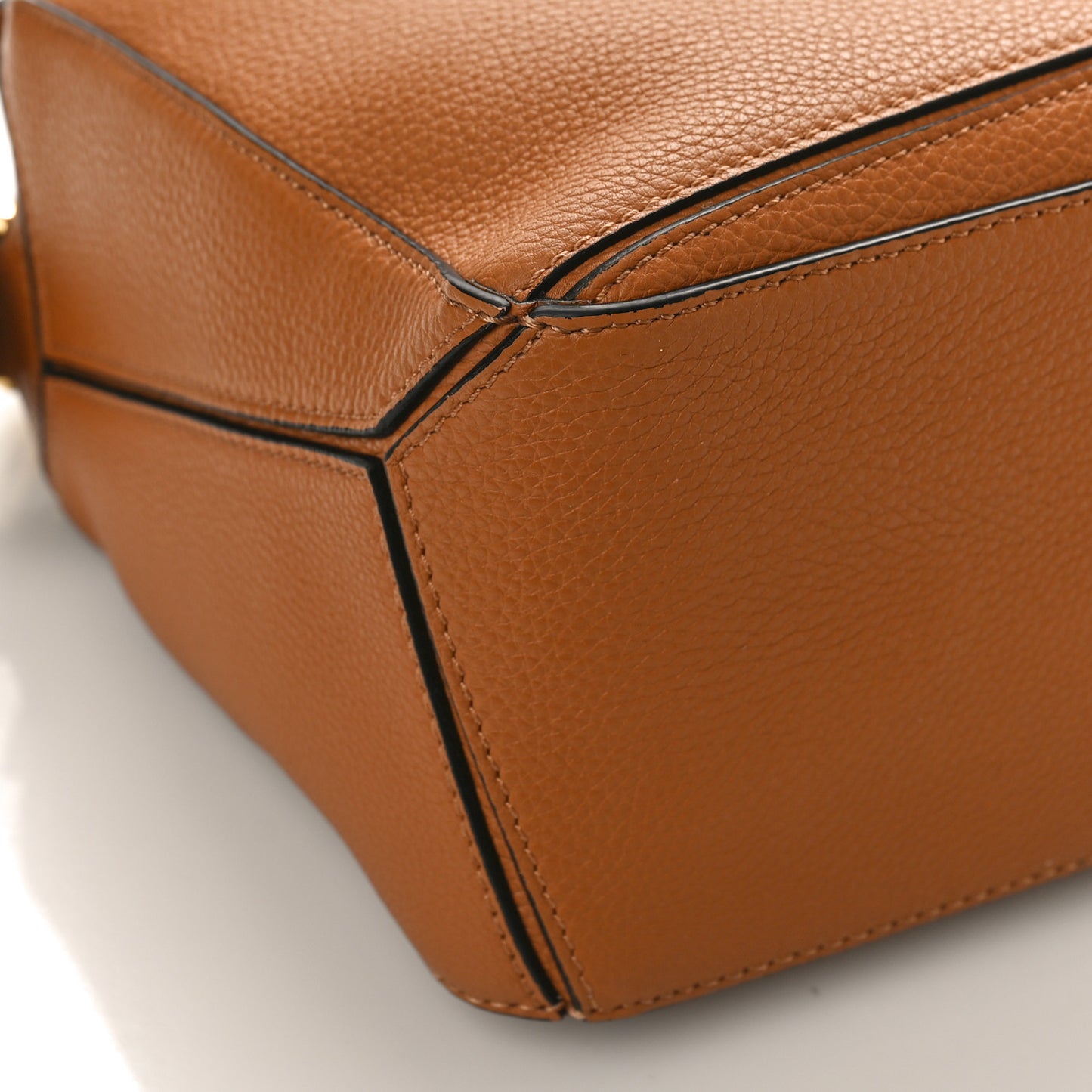 Calfskin Small Puzzle Bag Light Caramel
