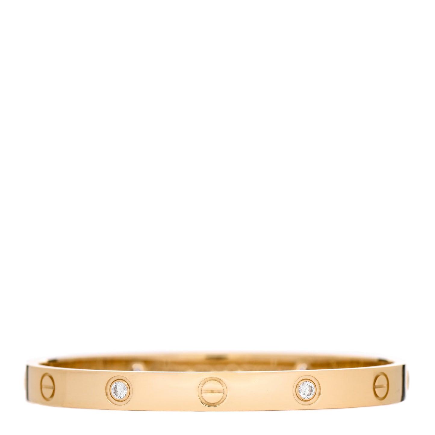 18K Yellow Gold 4 Diamond LOVE Bracelet 17