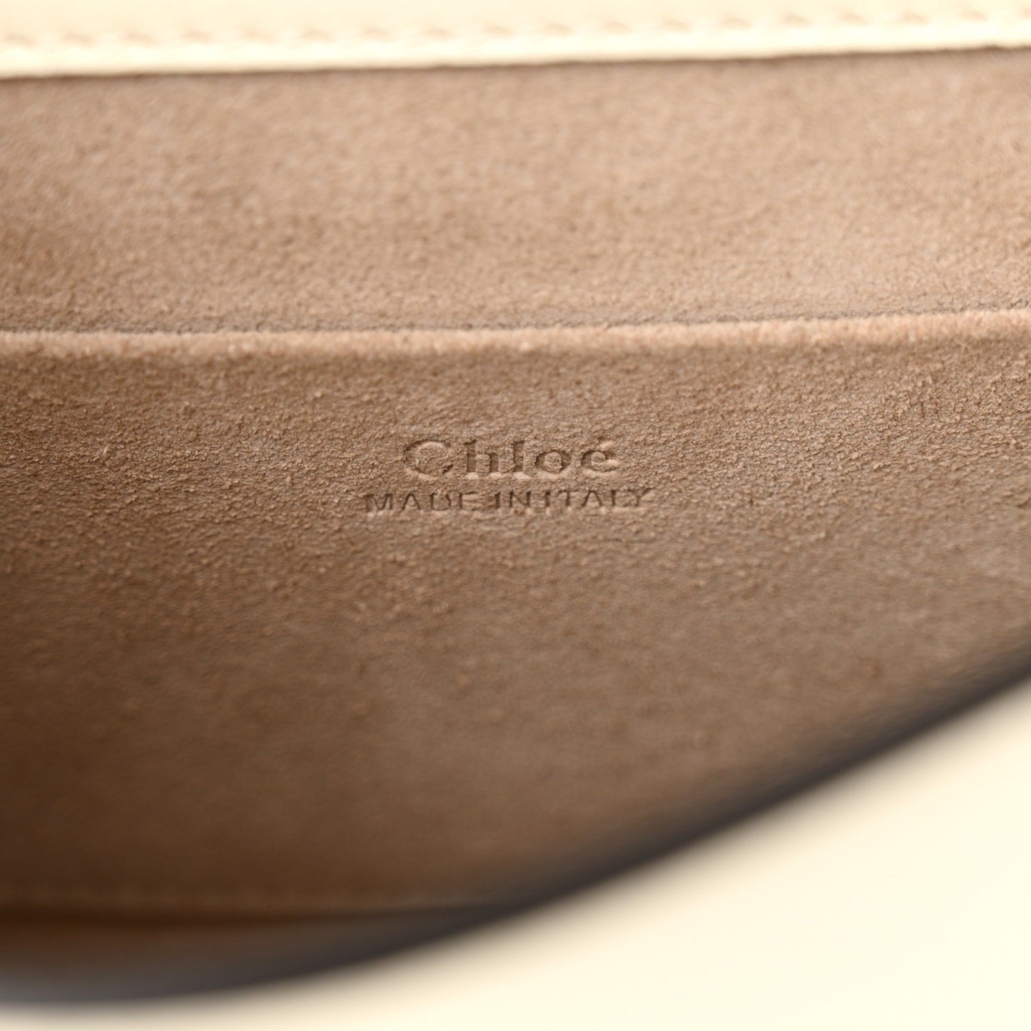 Calfskin Suede Quilted Small Nile Bracelet Bag Natural White