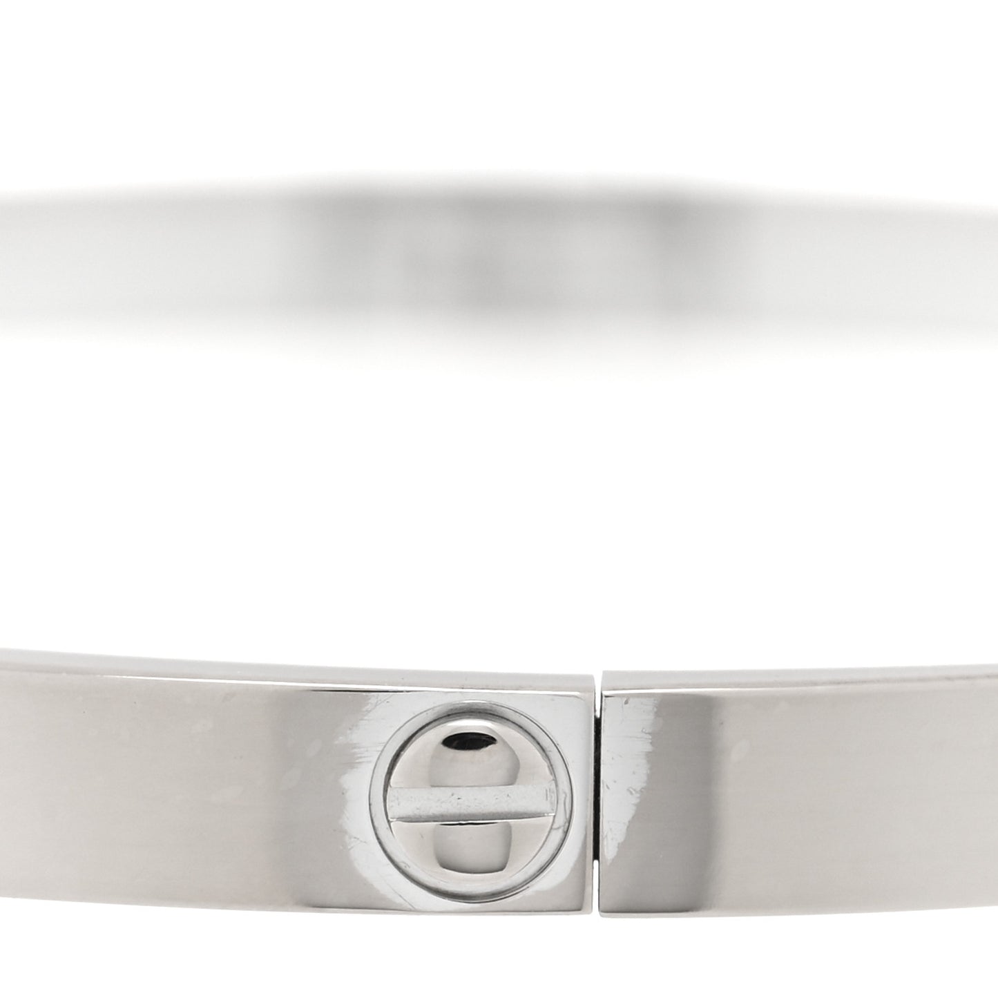 18K White Gold 6 Diamond Small LOVE Bracelet 16