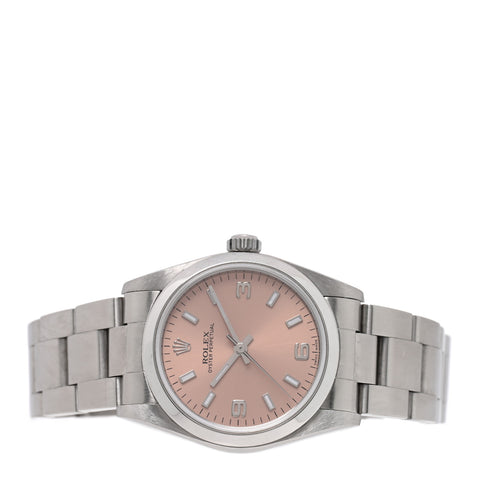 Stainless Steel 31mm Oyster Perpetual Watch Pink 77080