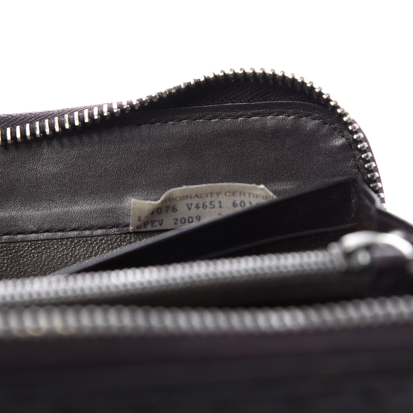 Nappa Intrecciato Zip Around Wallet Gladiol