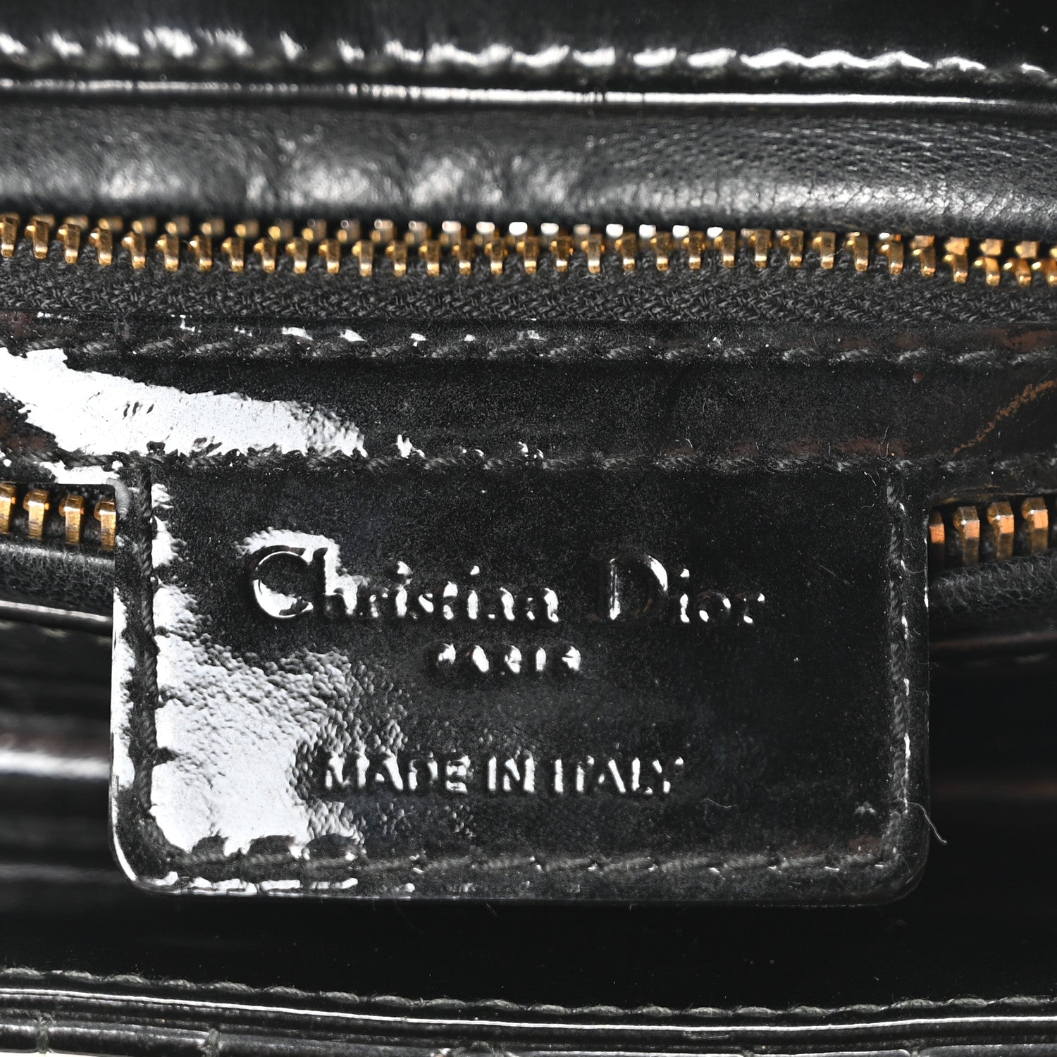 Christian Dior Patent Cannage Medium Lady Dior Black 6 of 10
