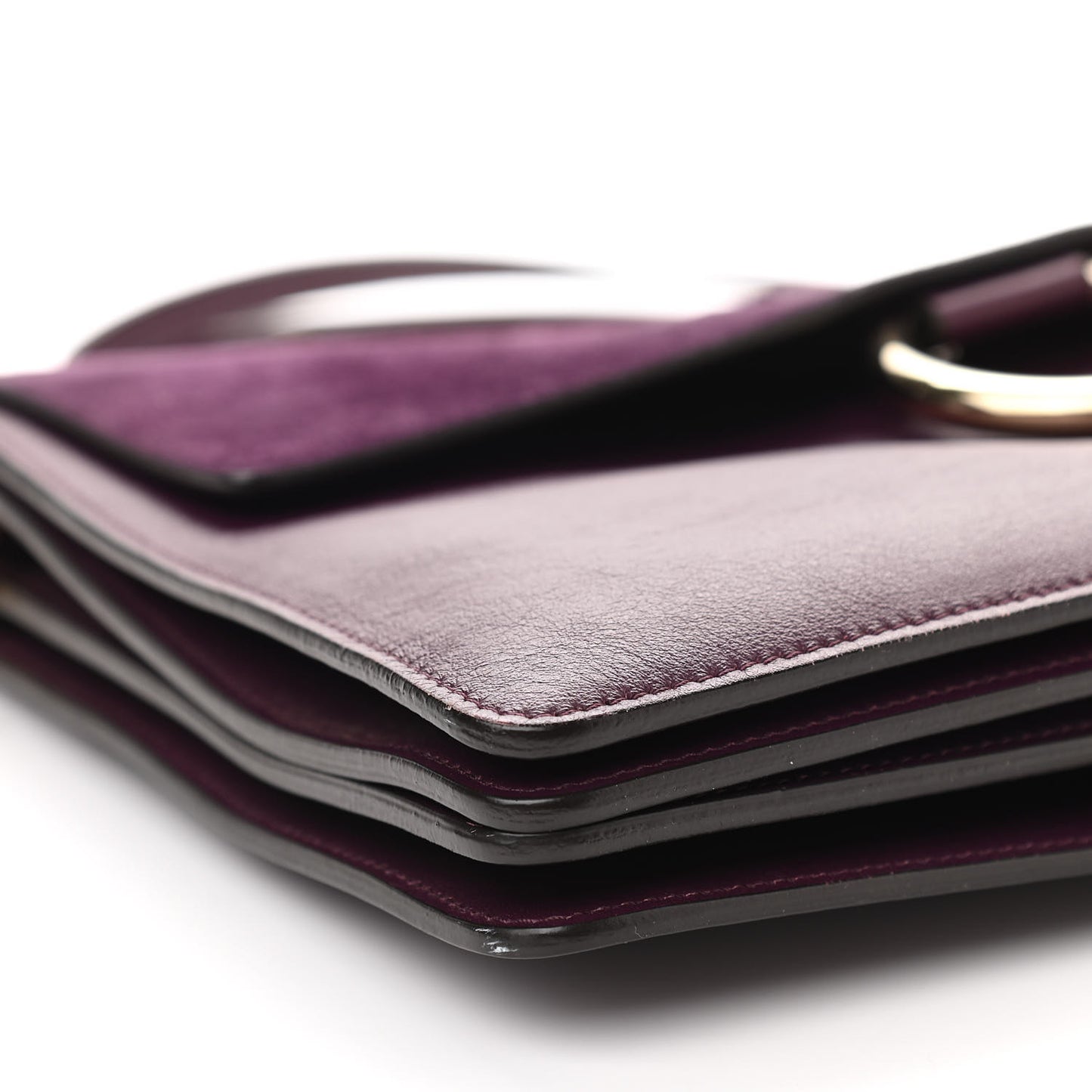 Calfskin Suede Medium Faye Shoulder Bag Intense Violine