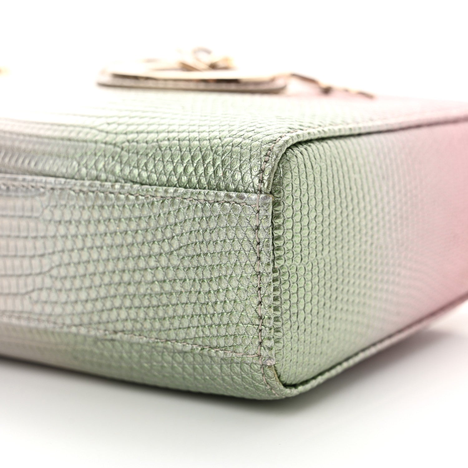 Christian Dior Lizard Gradient Medium Lady D-Joy Light Pink Green 10 of 12