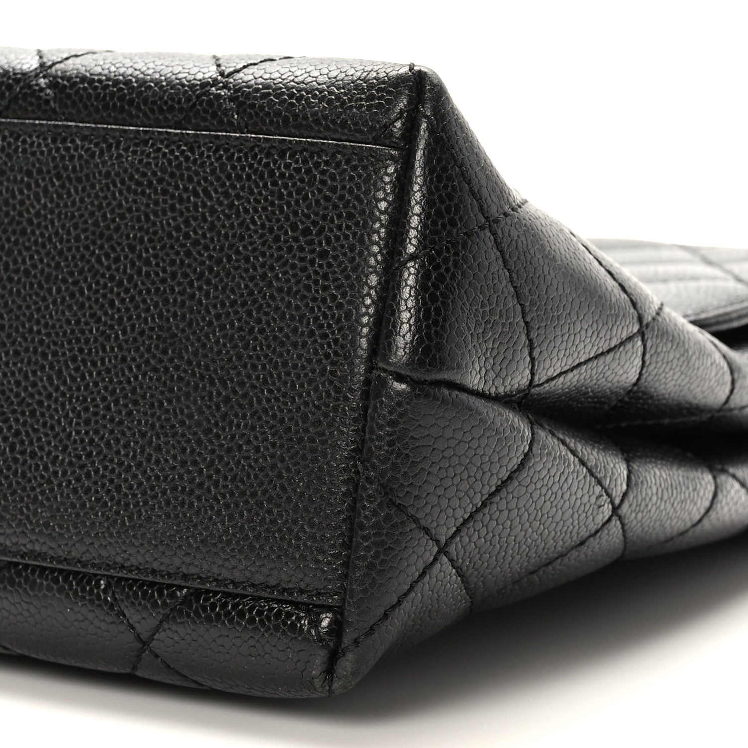 Chanel Caviar Quilted Jumbo Kelly Flap Black 8 of 9