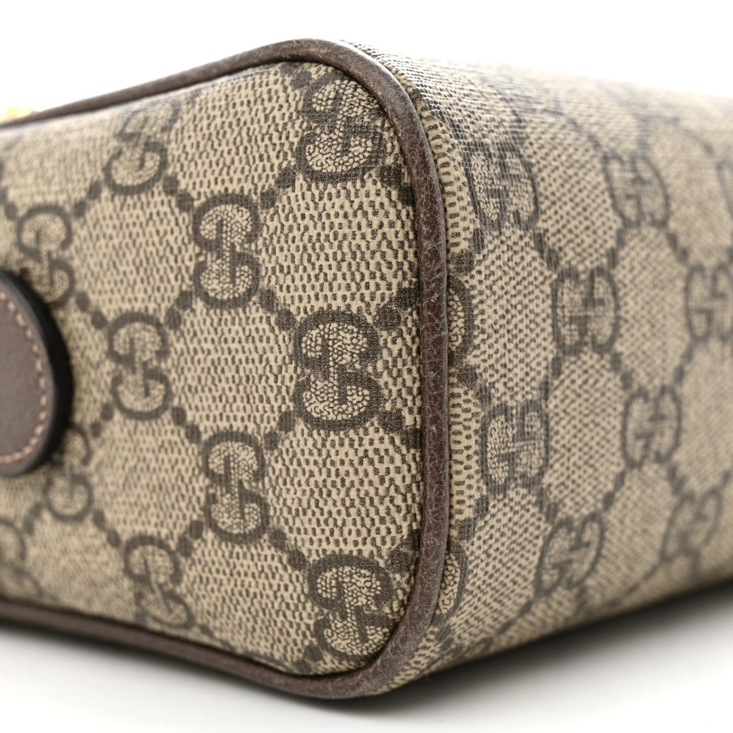 GG Supreme Monogram Web Small Ophidia Shoulder Bag Brown
