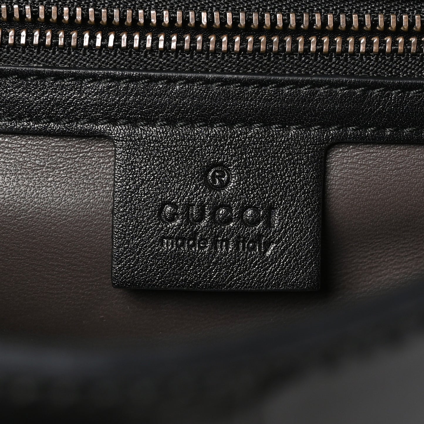 Crocodile Medium GG Marmont Top Handle Bag Black