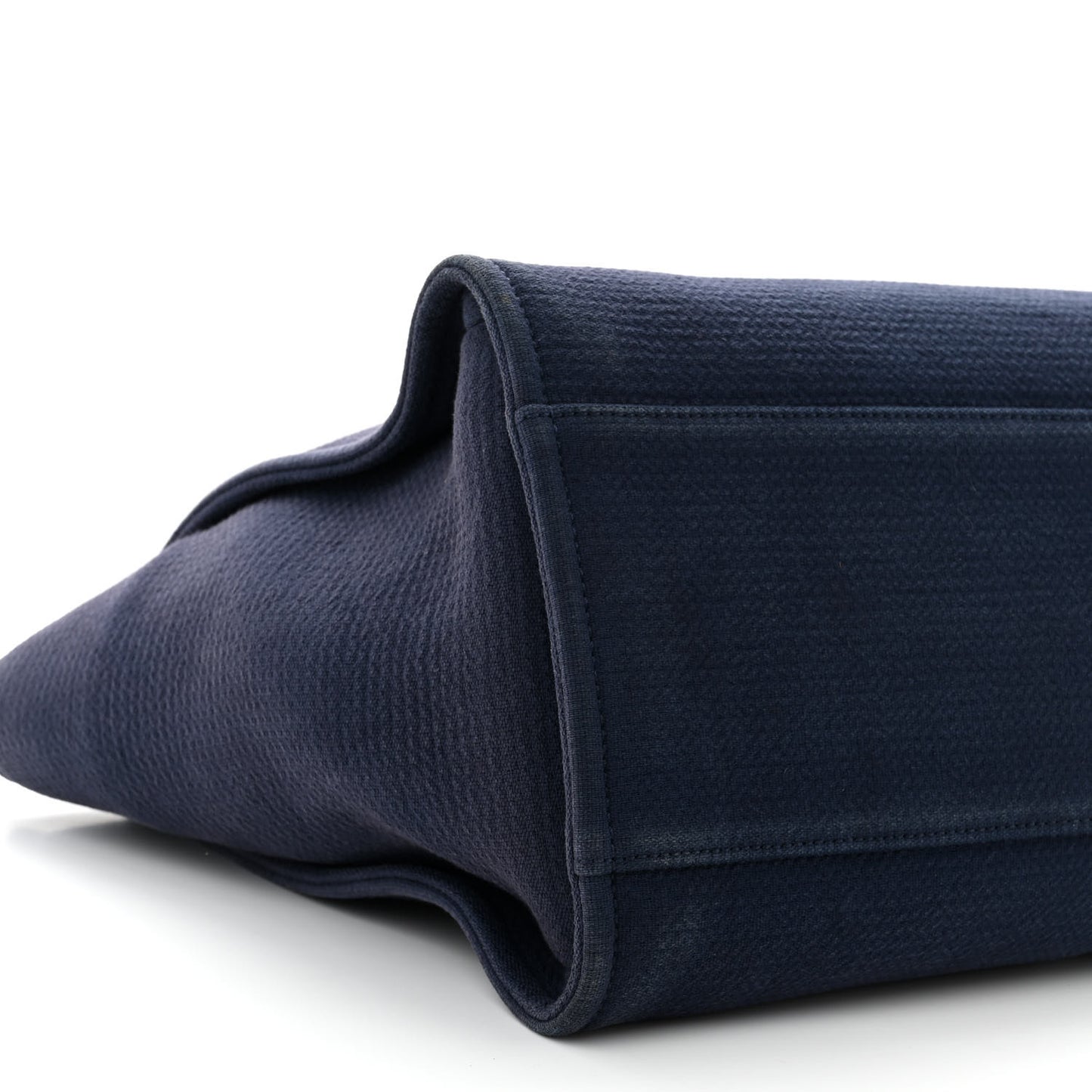 Mixed Fibers Calfskin Medium Deauville Tote Dark Blue