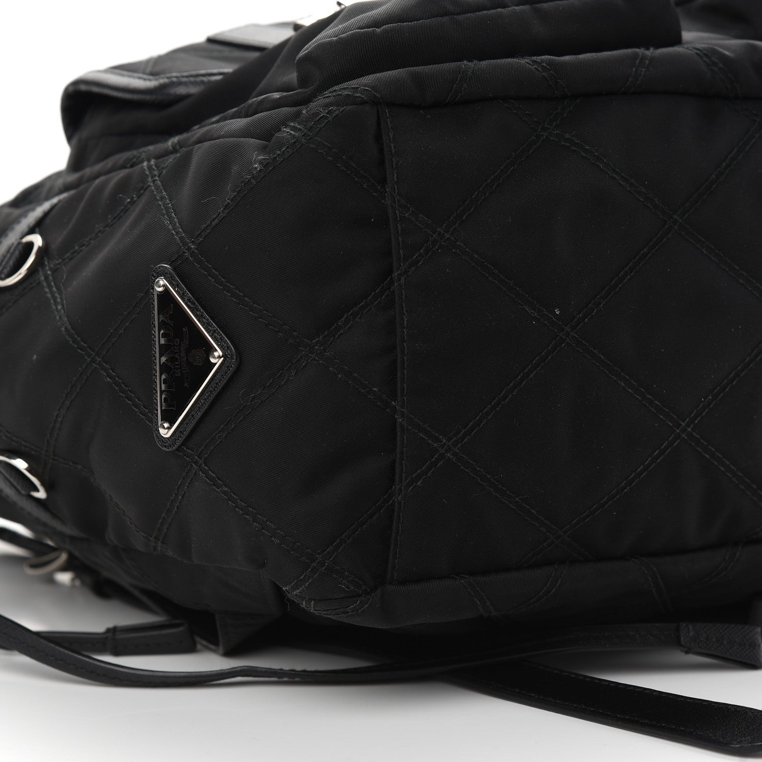 Prada Tessuto Nylon Saffiano Vela Quilted Backpack Black 8 of 9