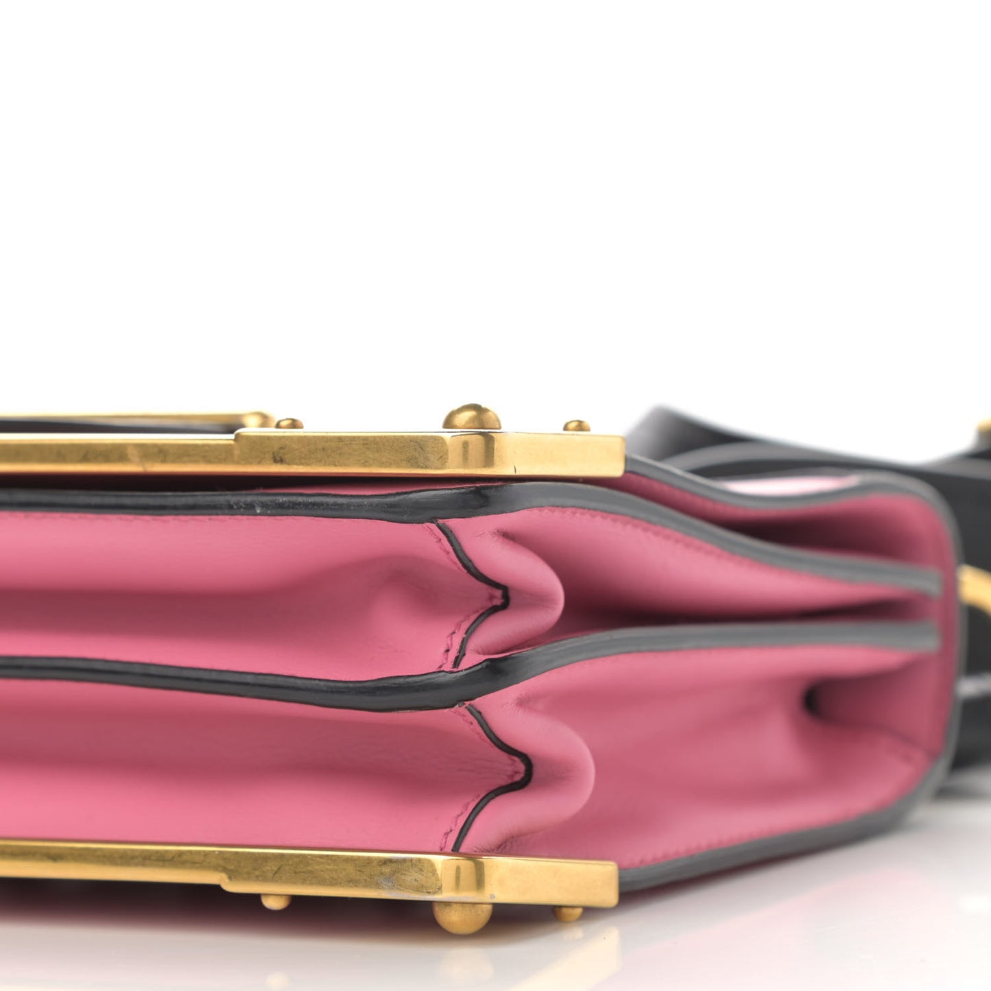 City Calf Saffiano Cahier Bag Fuxia Black