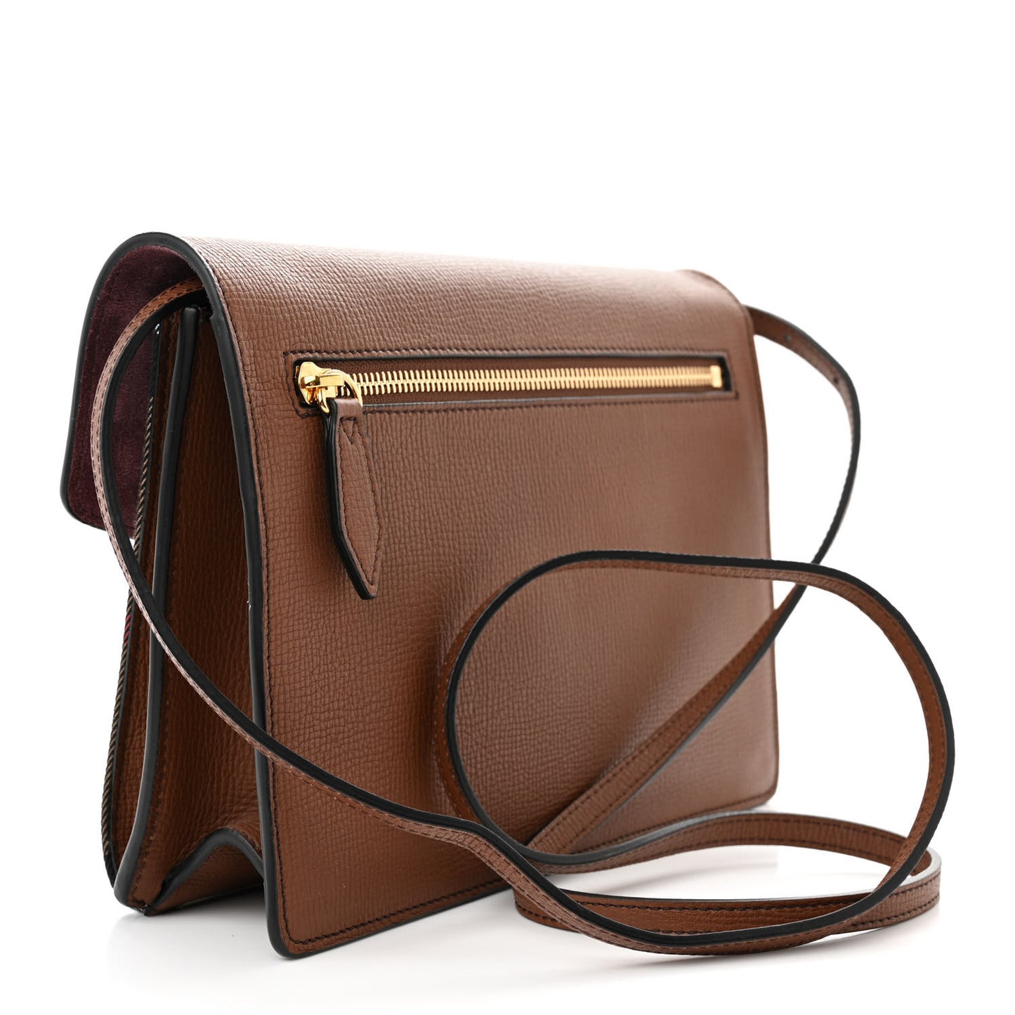Derby Calfskin House Check Small Macken Crossbody Bag Tan