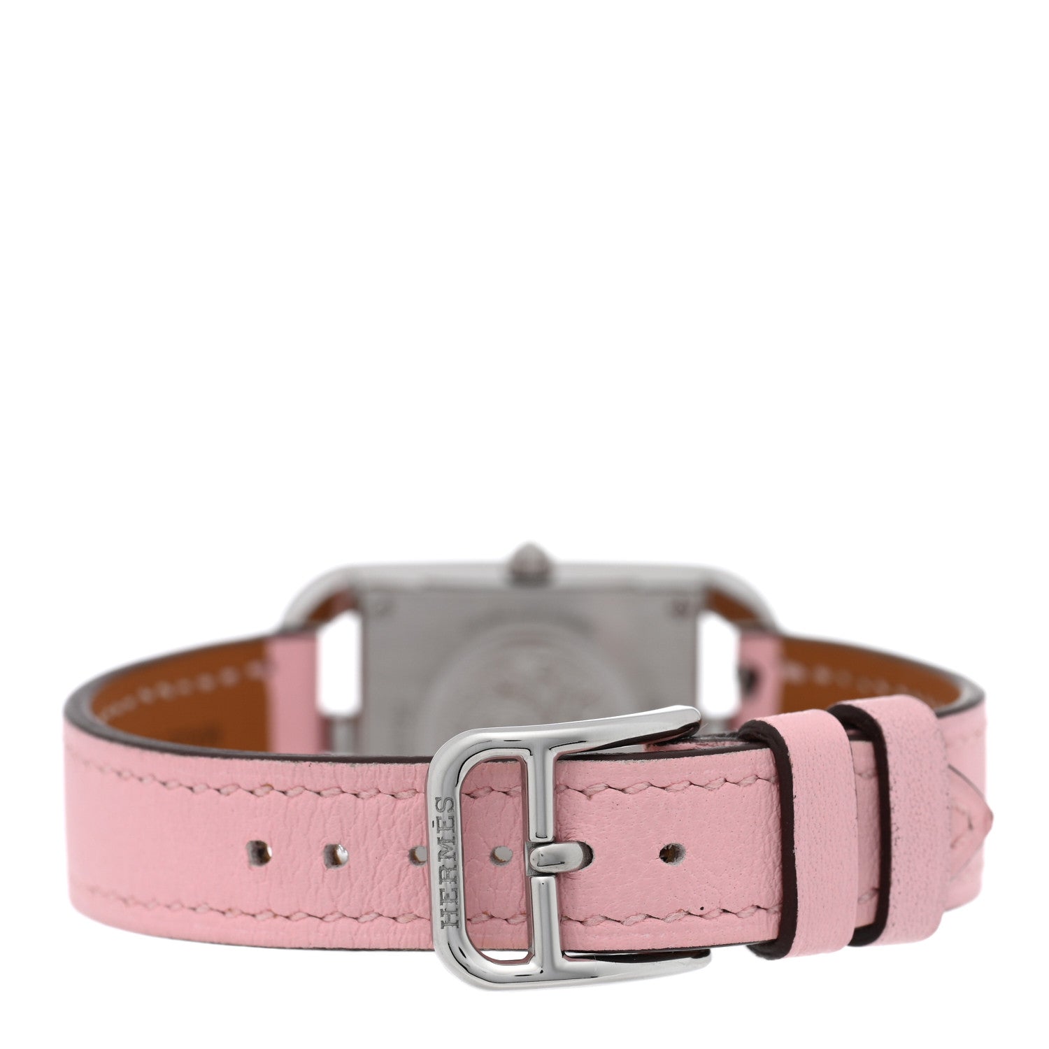 Hermes Stainless Steel Swift Diamond Pink Sapphire Mother of Pearl 23mm Cape Cod Quartz Watch Rose Sakura 3 of 5
