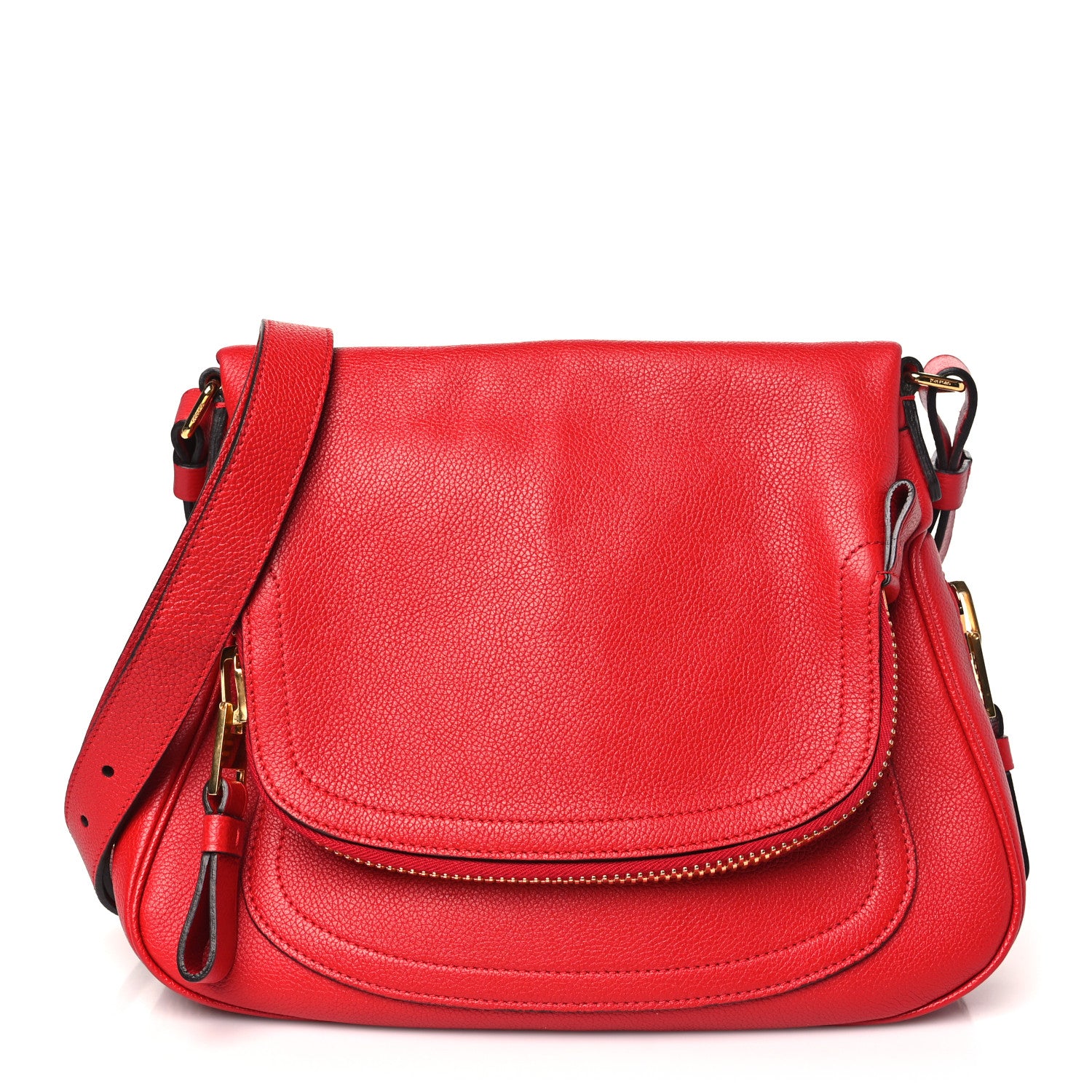 Tom Ford Grained Calfskin Medium Jennifer Crossbody Red 1 of 10