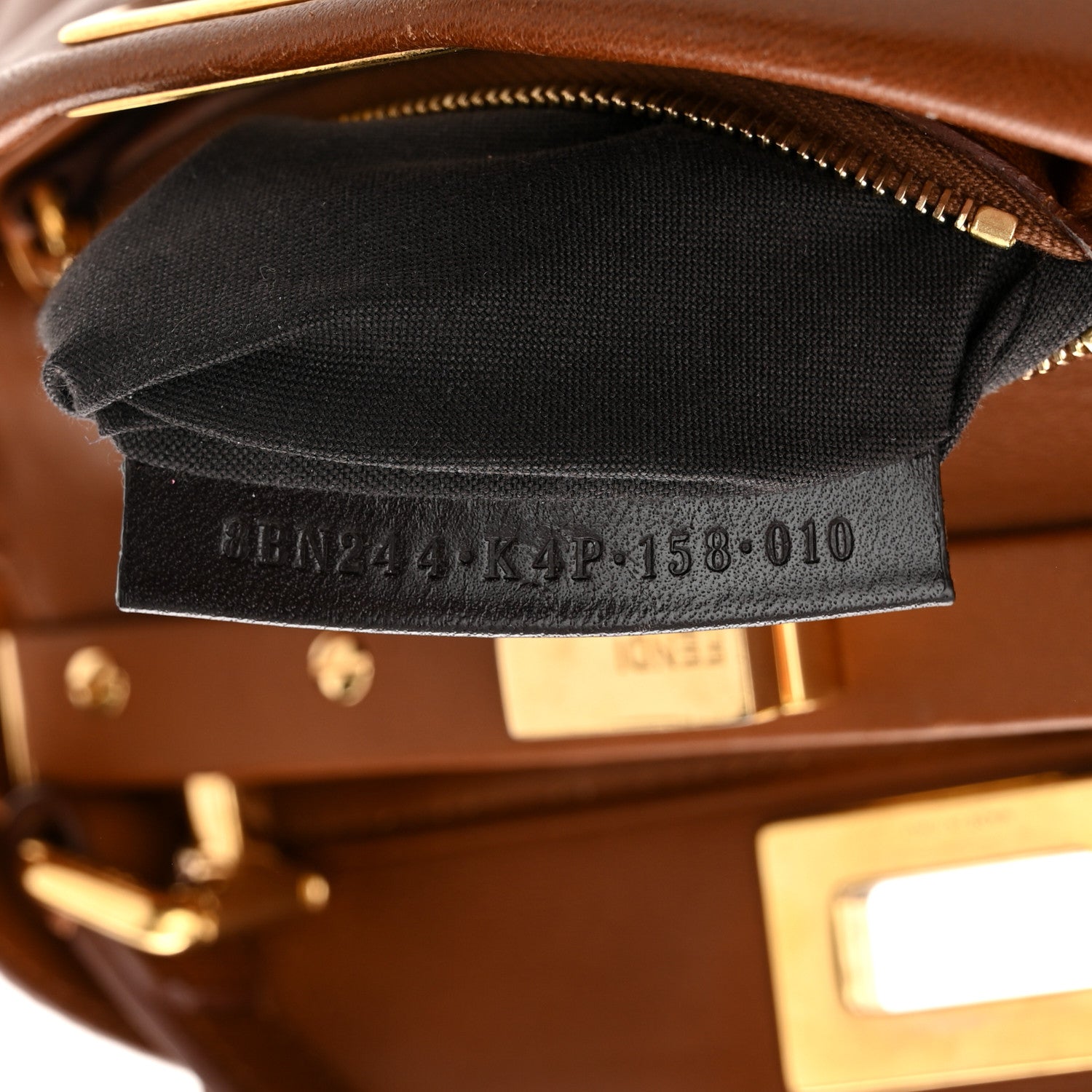 Fendi Nappa Mini Peekaboo Iconic Satchel Corteccia 8 of 15