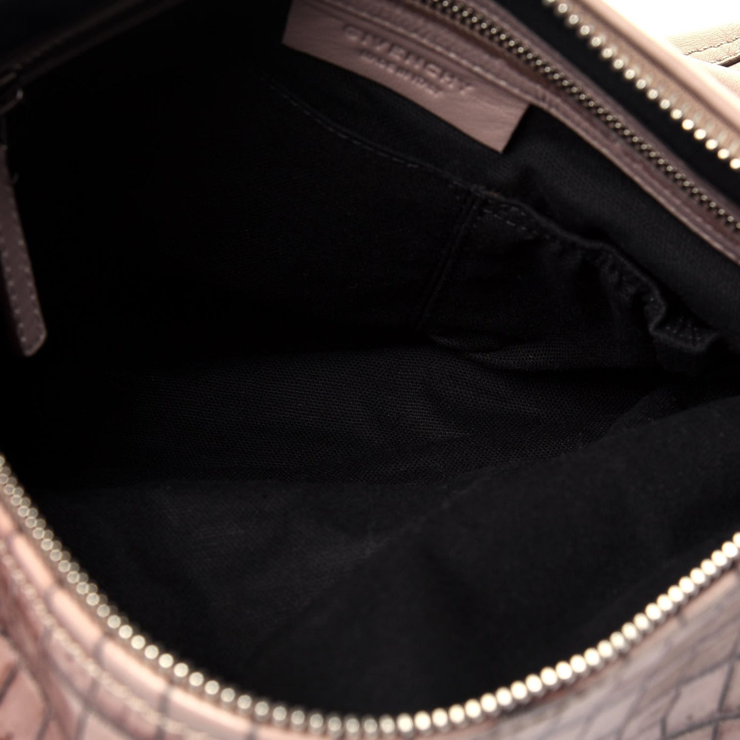 Calfskin Crocodile Embossed Medium Pandora Taupe